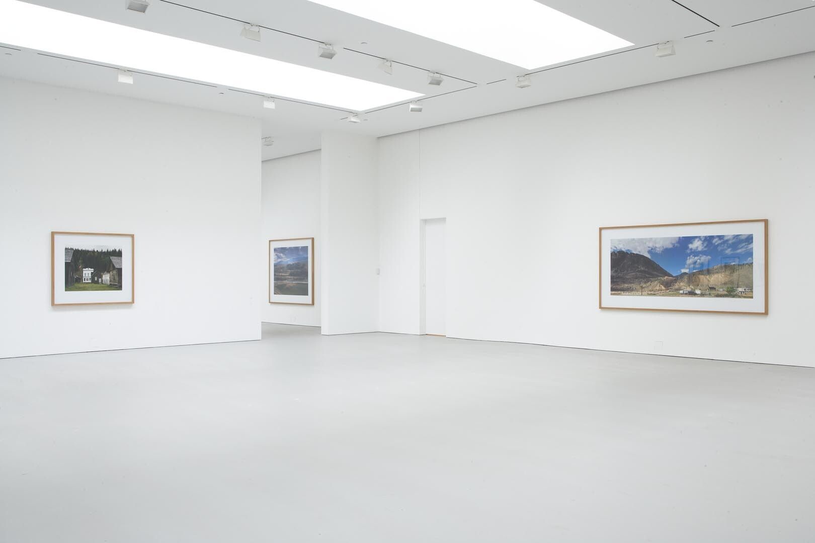 Installation view of the exhibition Stan Douglas: Klatsassin, at David Zwirner in New York, dated 2007. 