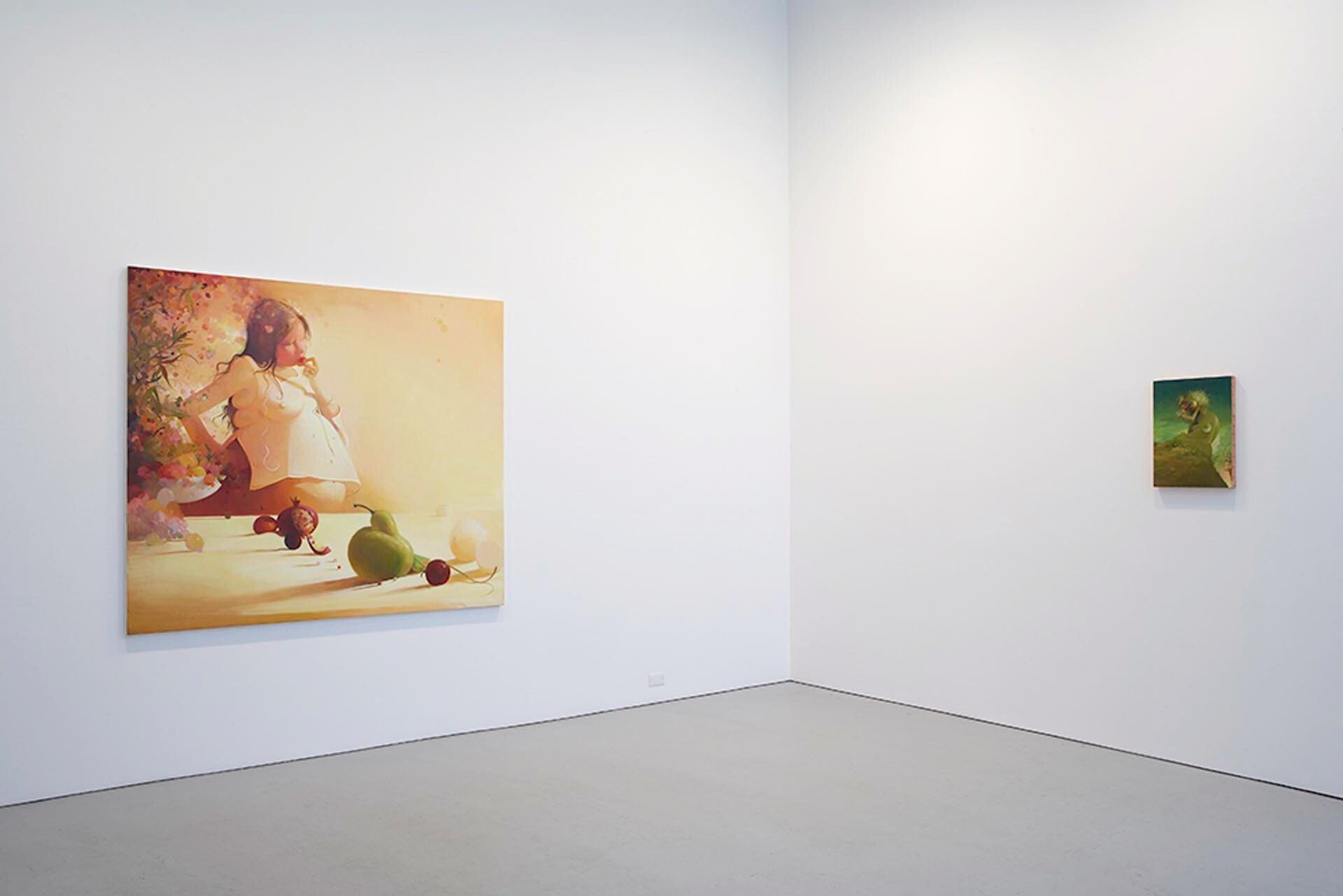 An installation view of the exhibition Lisa Yuskavage: New Work, at David Zwirner New York, dated 2006.