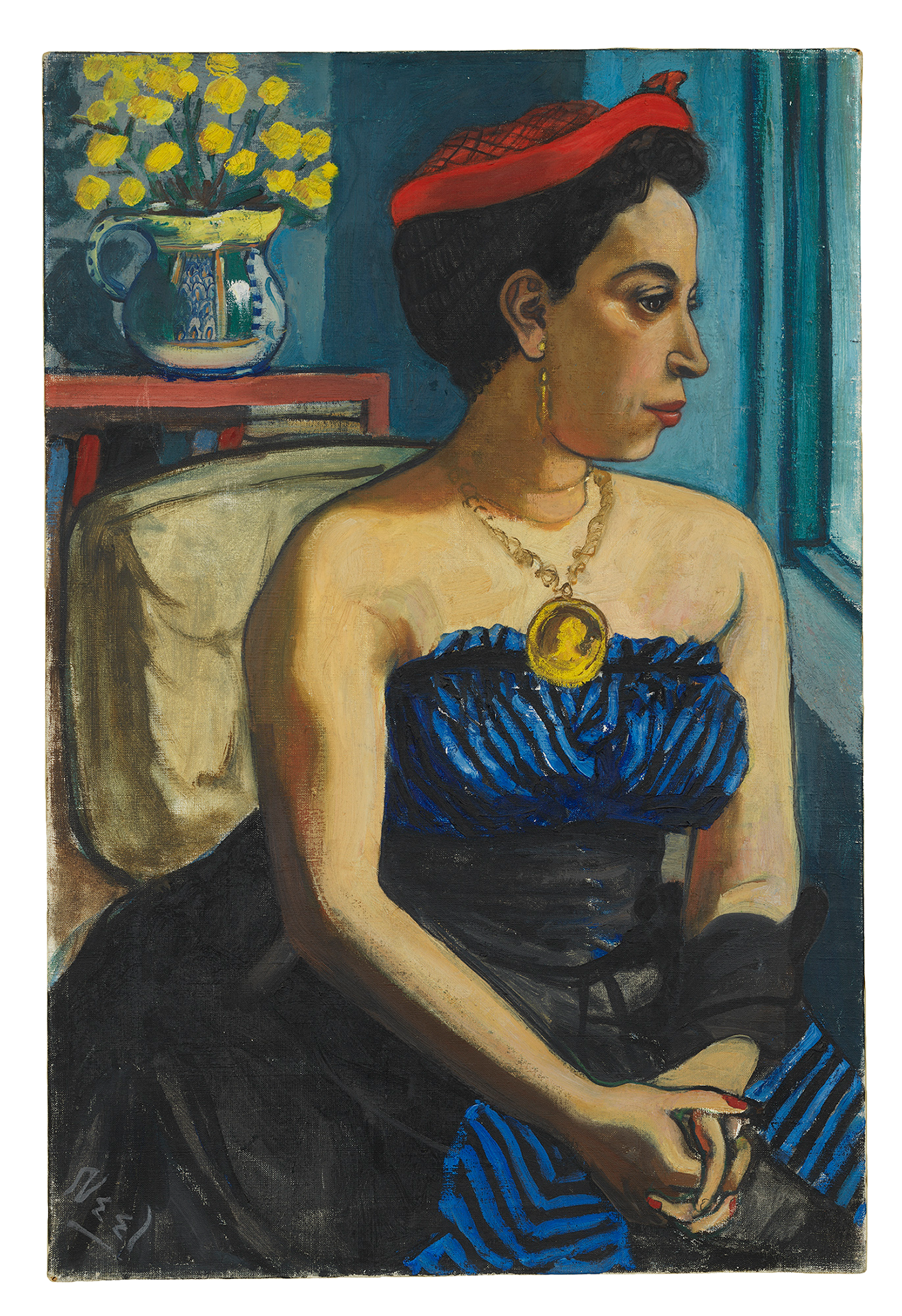 A painting by Alice Neel, titled Alice Childress, dated 1950.