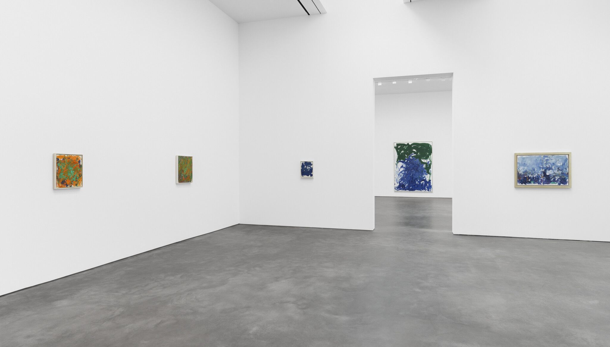 Installation view of Joan Mitchell Paintings 1979-1985 at David Zwirner in New York, 2022
