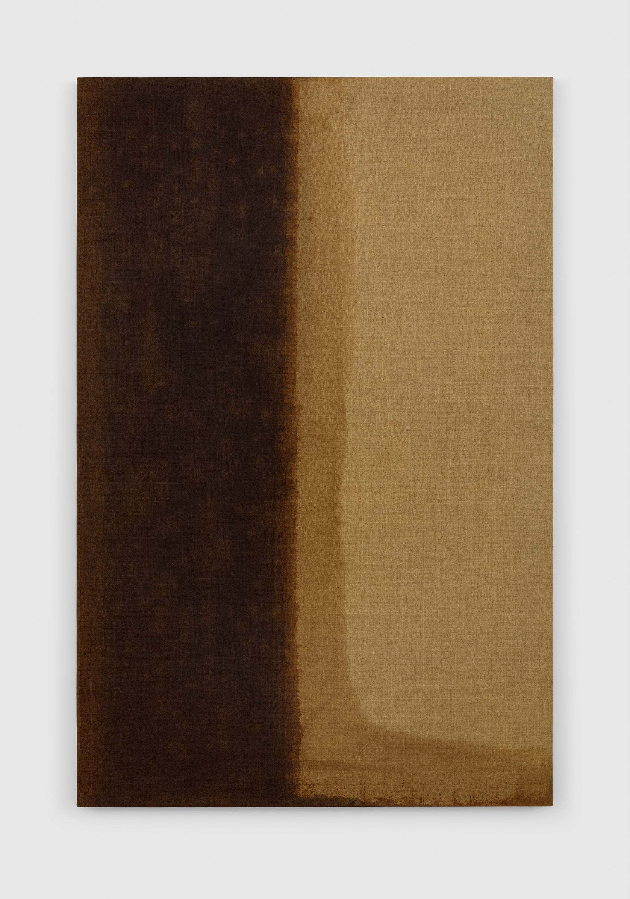 A painting by Yun Hyong-keun, titled Umber-Blue, dated 1984.