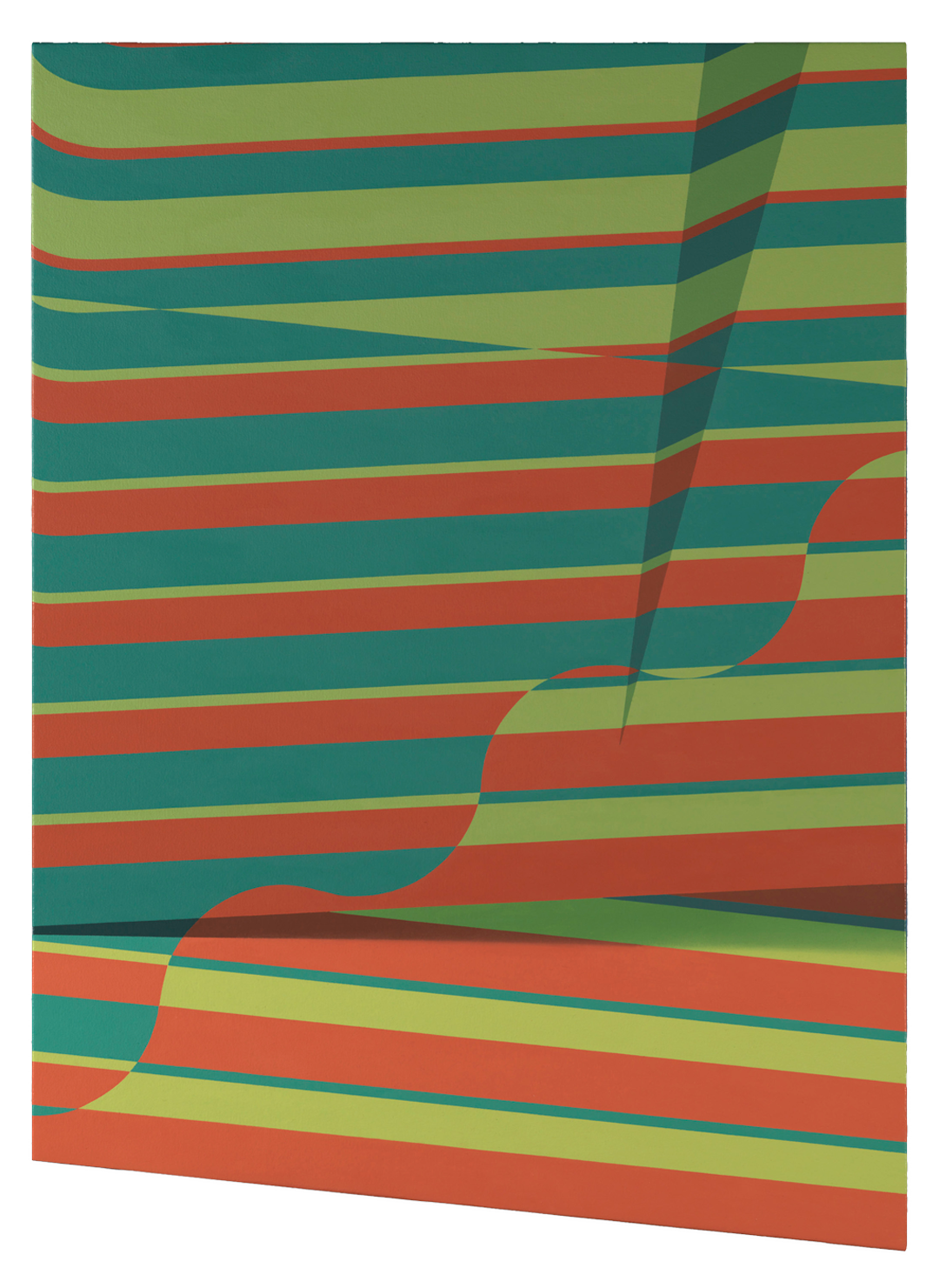 A painting by Tomma Abts, titled IV, dated 2019.