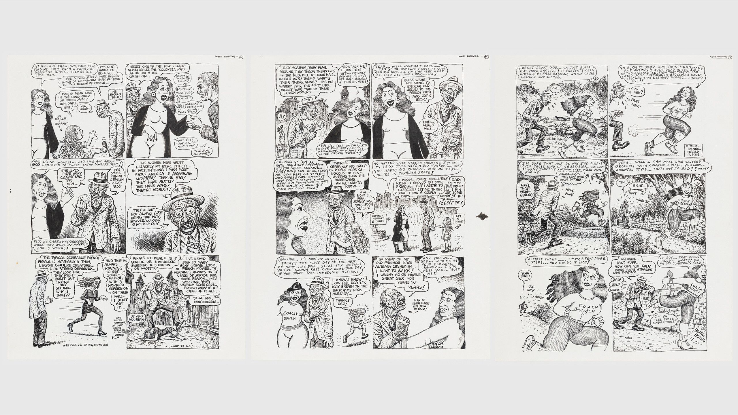 Pages from Aline 'n' Bob 'n' Sophie in Euro-Dirty Laundry: "Merci au Revoir" dated 1992