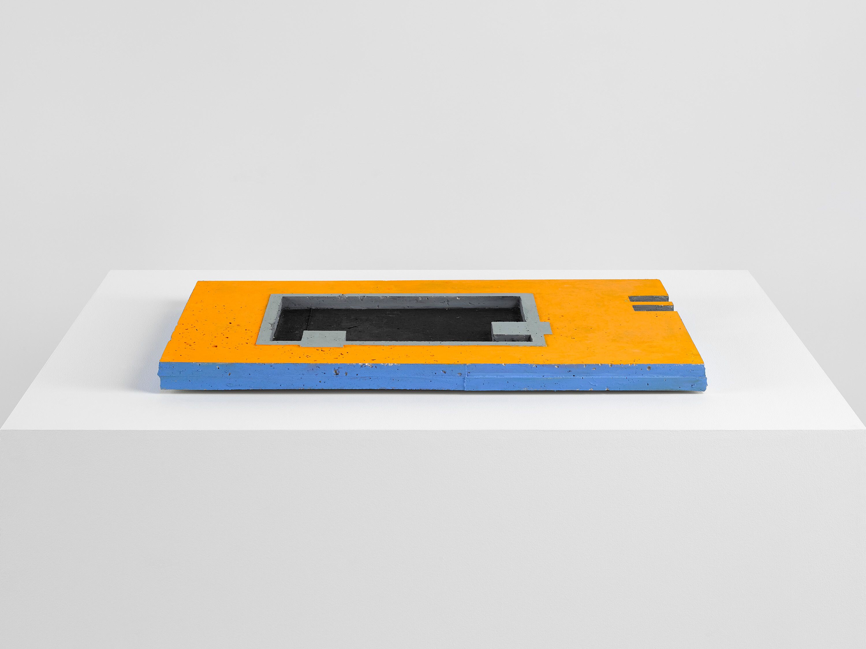 An oil stick on concrete artwork by Harold Ancart, titled Untitled, dated 2021.