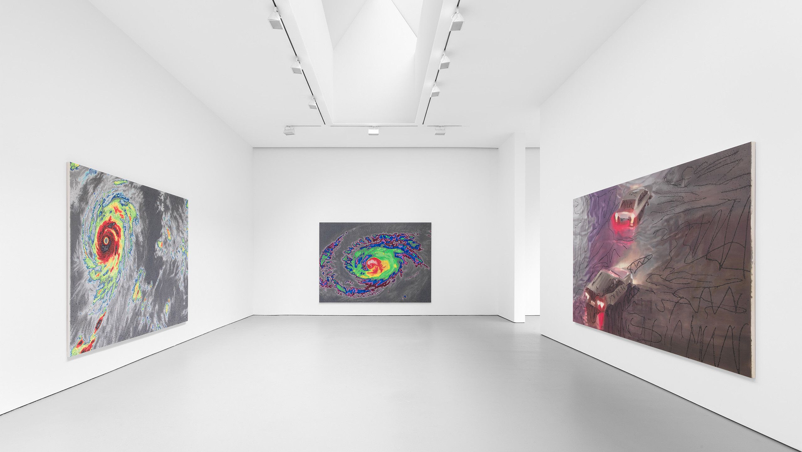 Installation view, Nate Lowman: Let’s Go, David Zwirner, New York, 2022