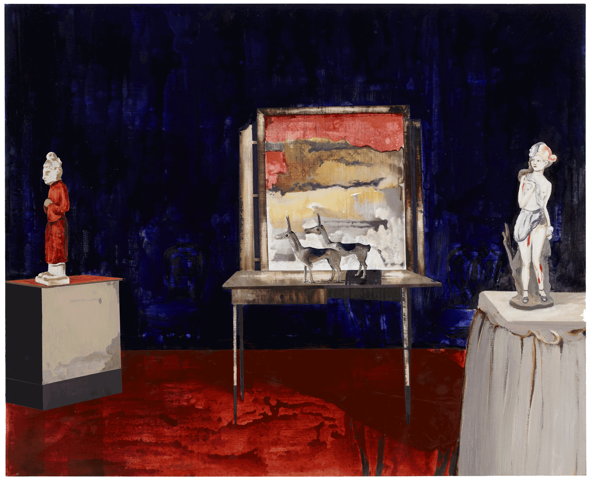 A painting by Mamma Andersson, titled Hobnob, dated 2010.