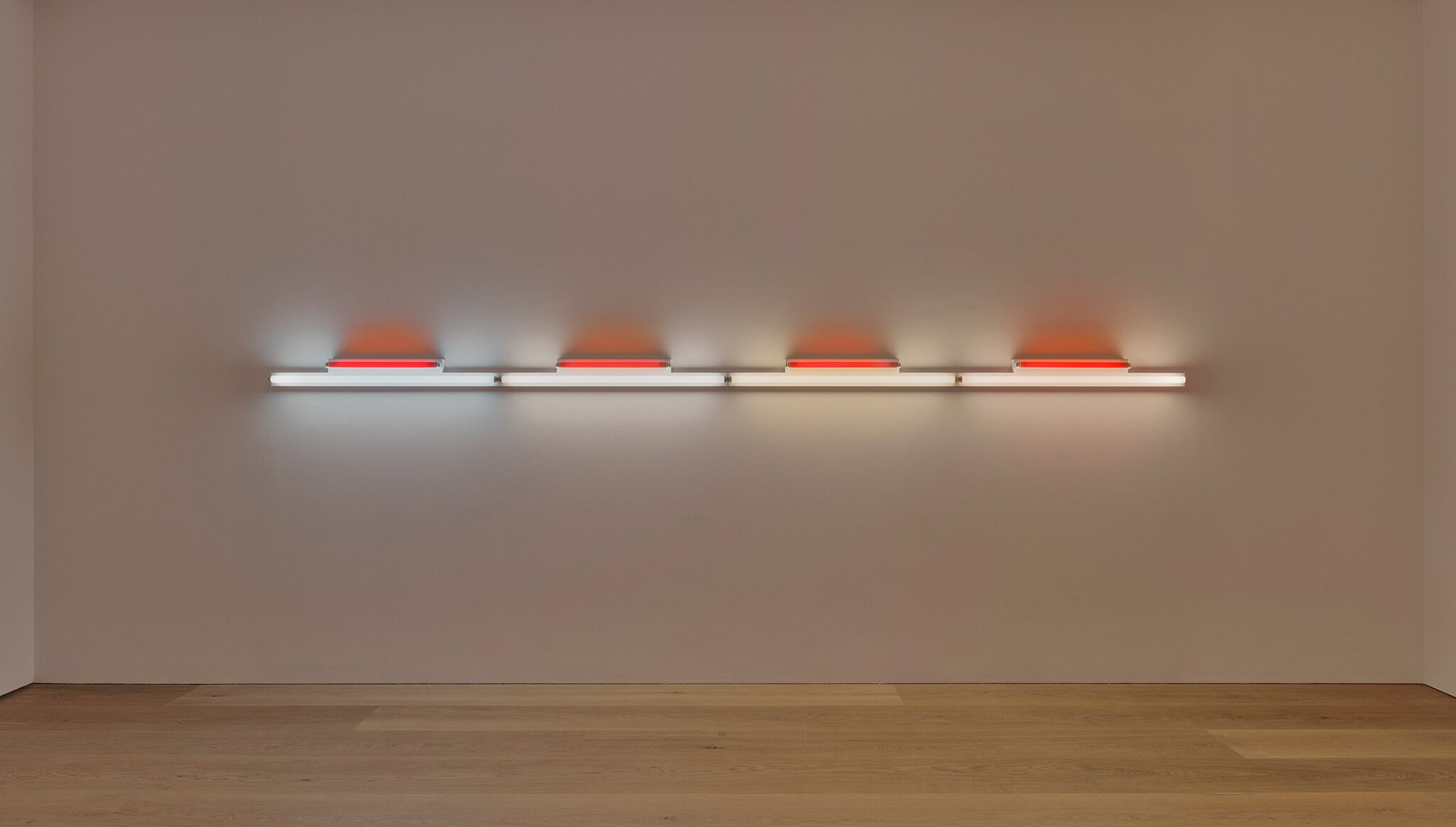 An Installation view, Dan Flavin: colored fluorescent light, David Zwirner, London, dated 2023
