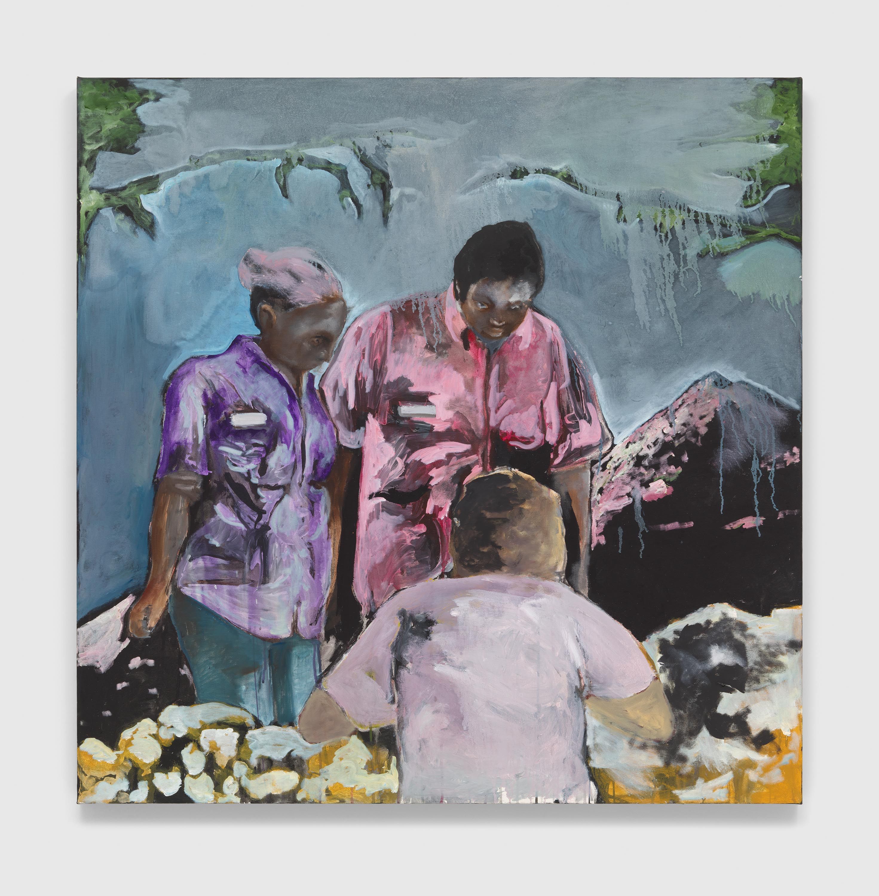 A painting by Noah Davis, titled The Internal Contract, dated 2009.