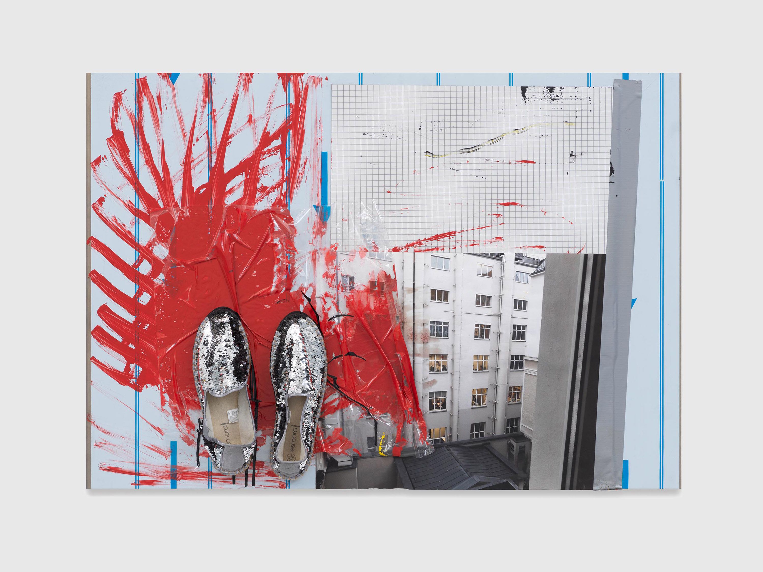 An untitled mixed media artwork by Isa Genzken, dated 2018.