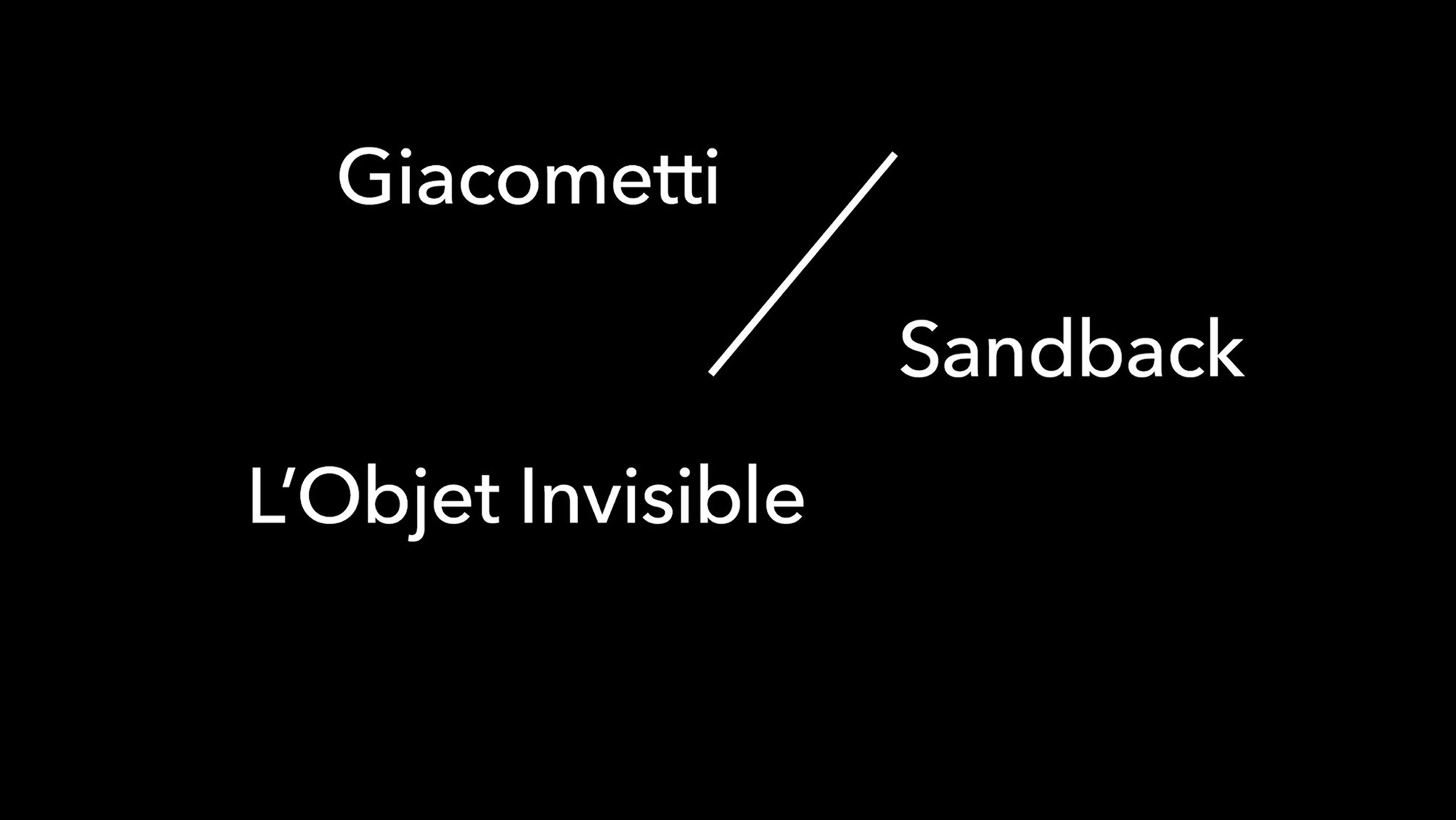 A header image for Alberto Giacometti and Fred Sandback's group show L'Objet Invisible at David Zwirner Paris 2022