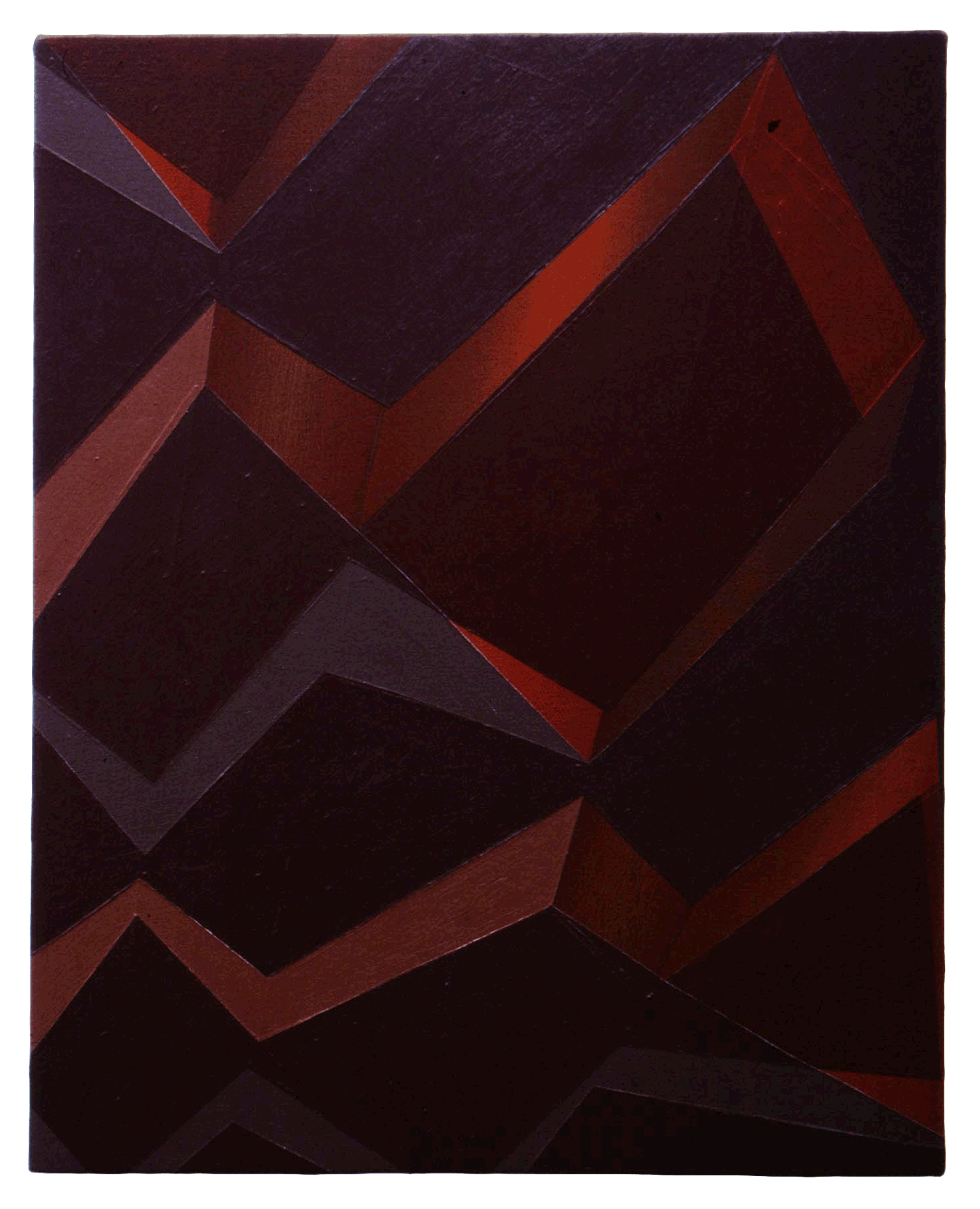 A painting by Tomma Abts, titled Zaarke, dated 2000.