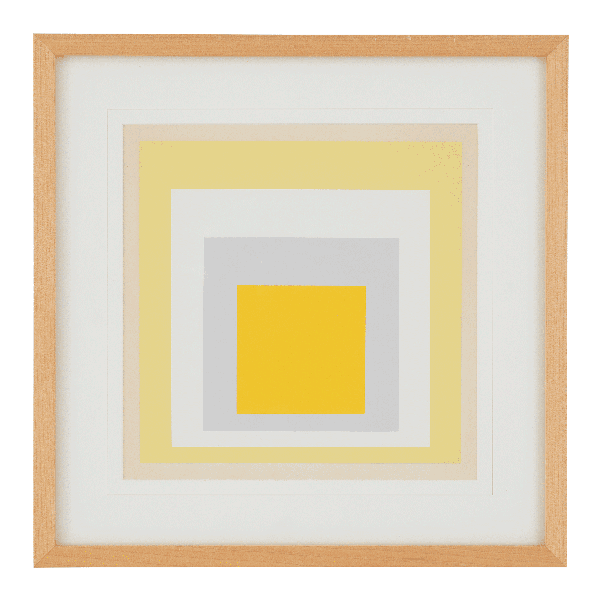 A print by Josef Albers, titled Joy, dated 1962