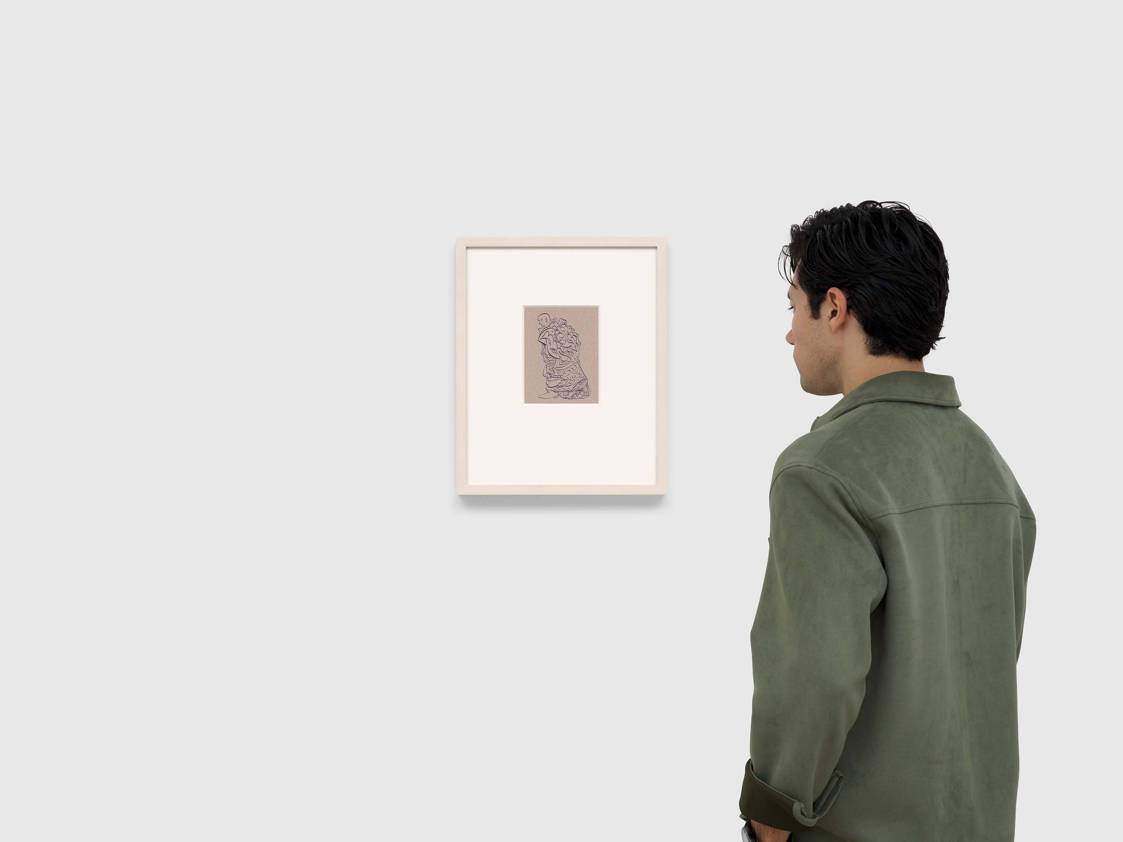 A work on paper by Steven Shearer, titled Stumbler's Frock II, dated 2022.