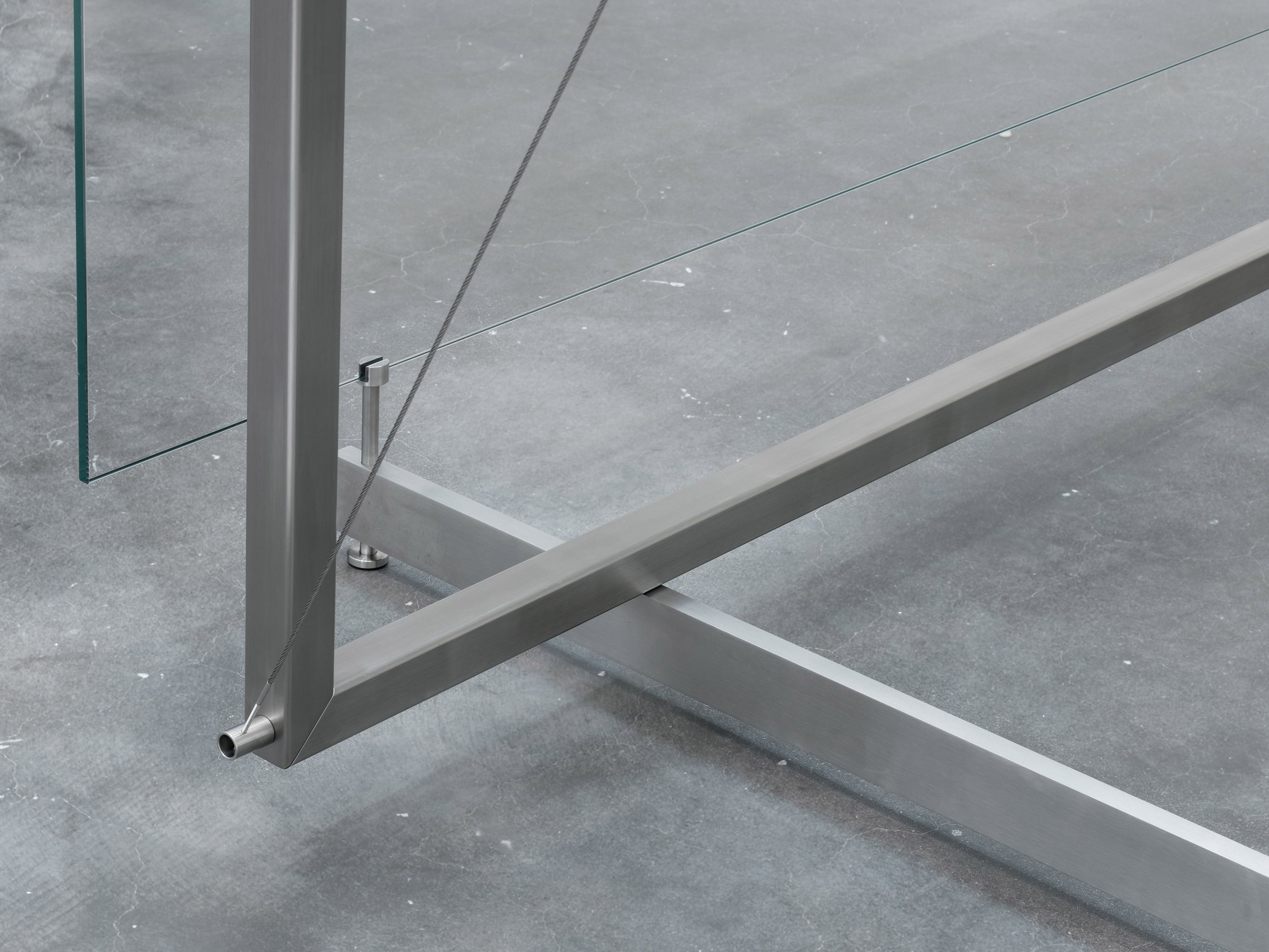 A sculpture by Gerhard Richter, titled 3 Scheiben (3 Panes of Glass), dated 2023.