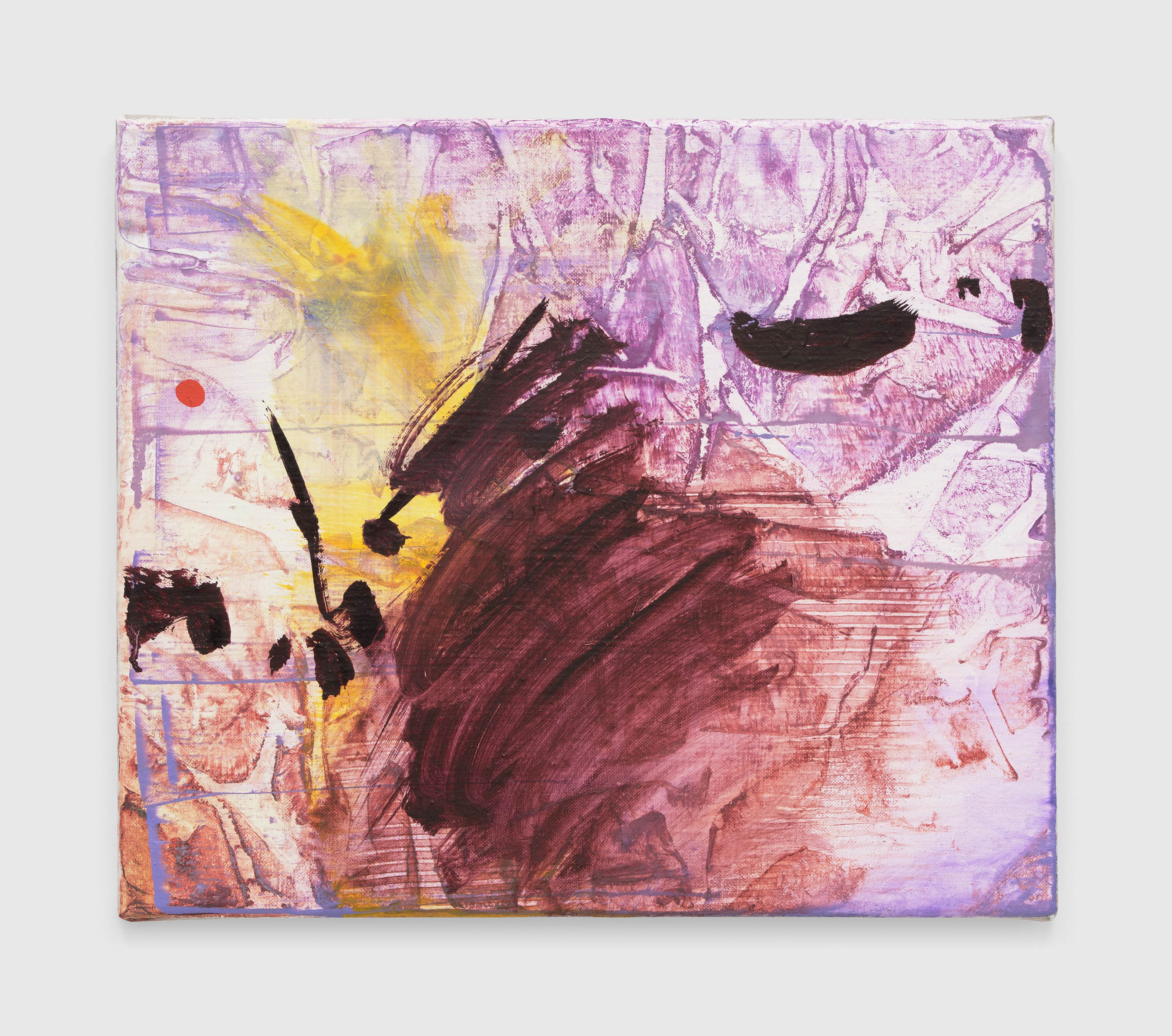 A painting by Emma McIntyre, titled Dispersed in foam, dated 2025.