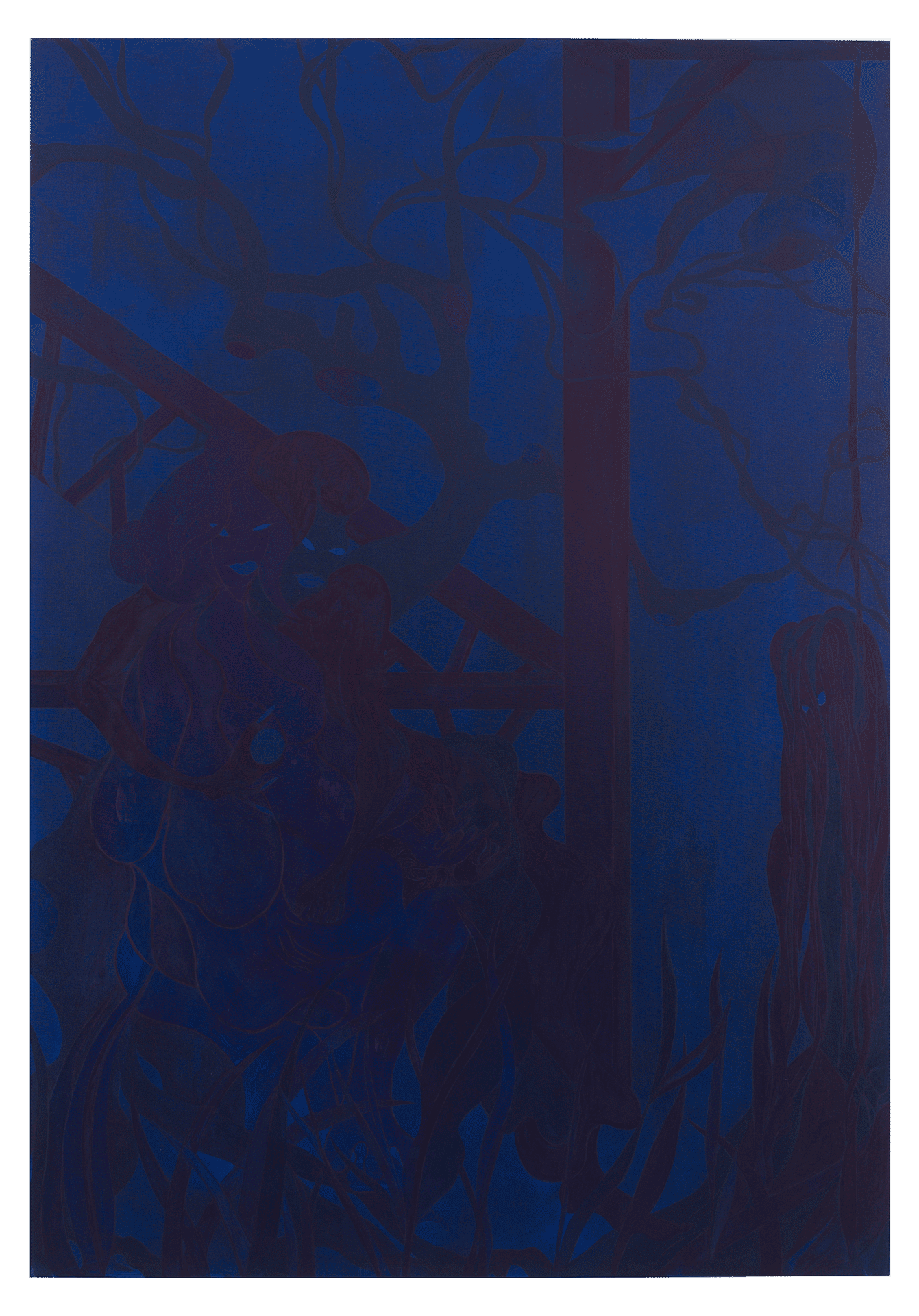 A painting by Chris Ofili, titled Lover's rock - Guilt, dated 2007.