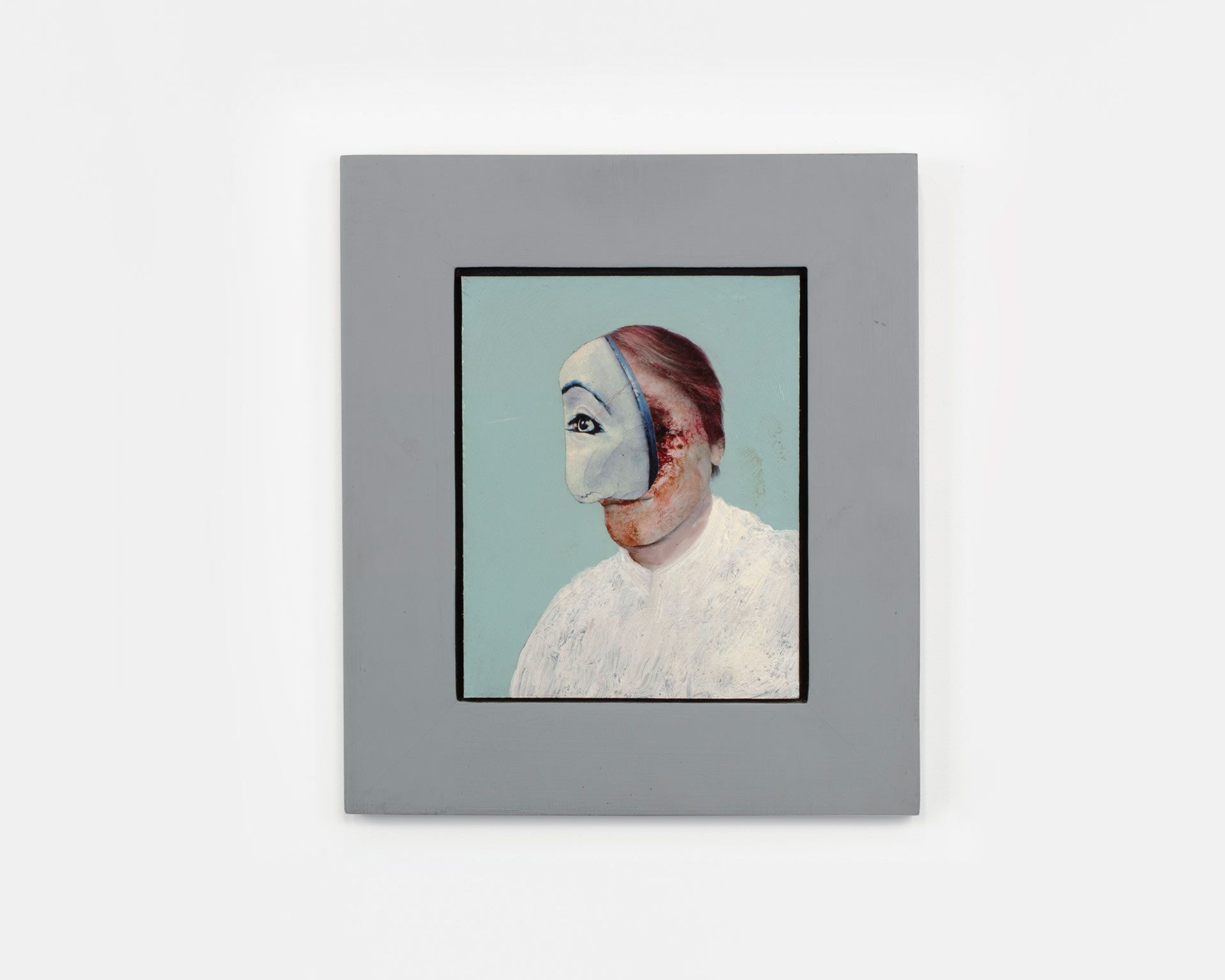 A collage by Llyn Foulkes, titled Paulo, dated 1985.