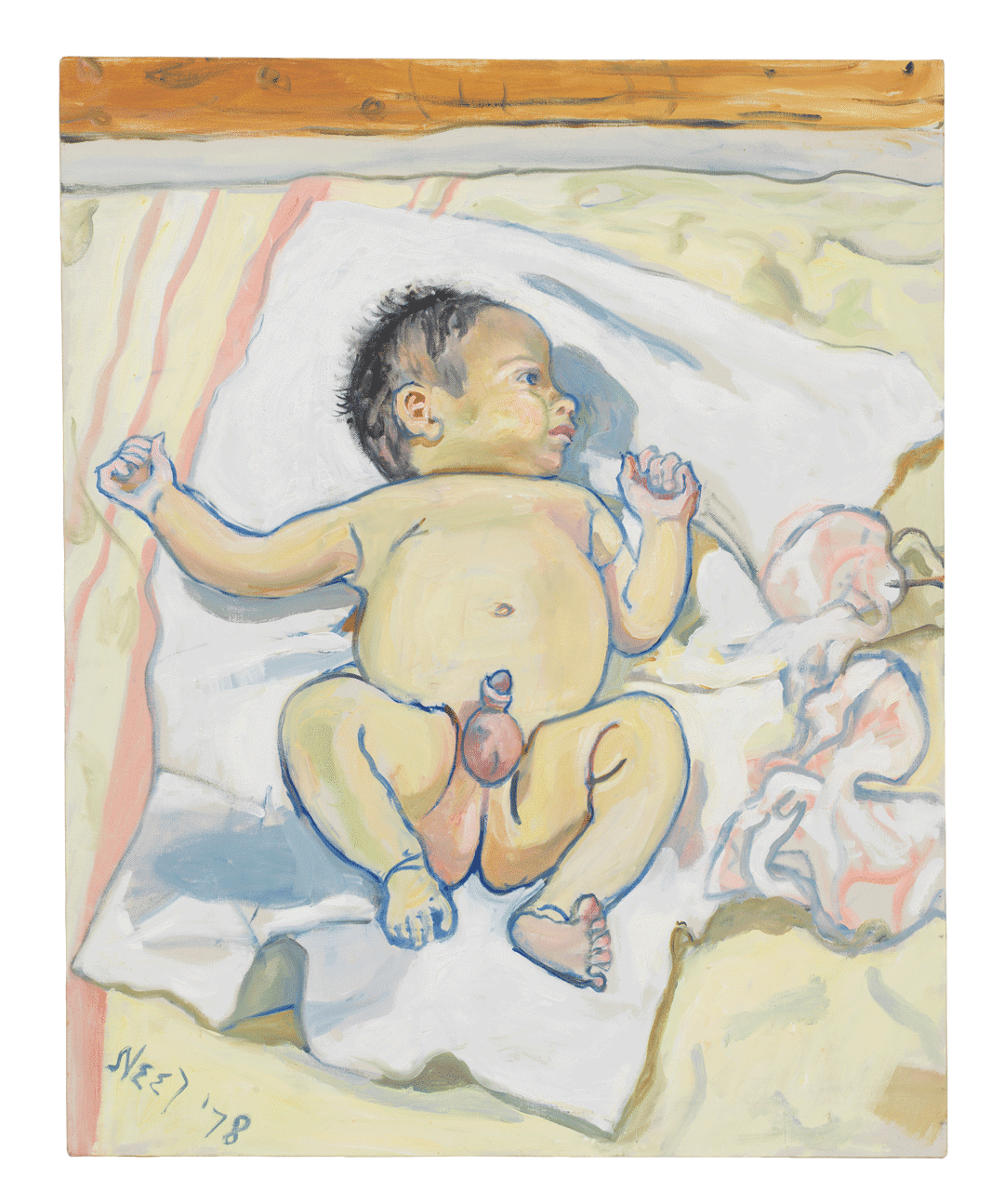 A painting by Alice Neel, titled Andrew, dated 1978.