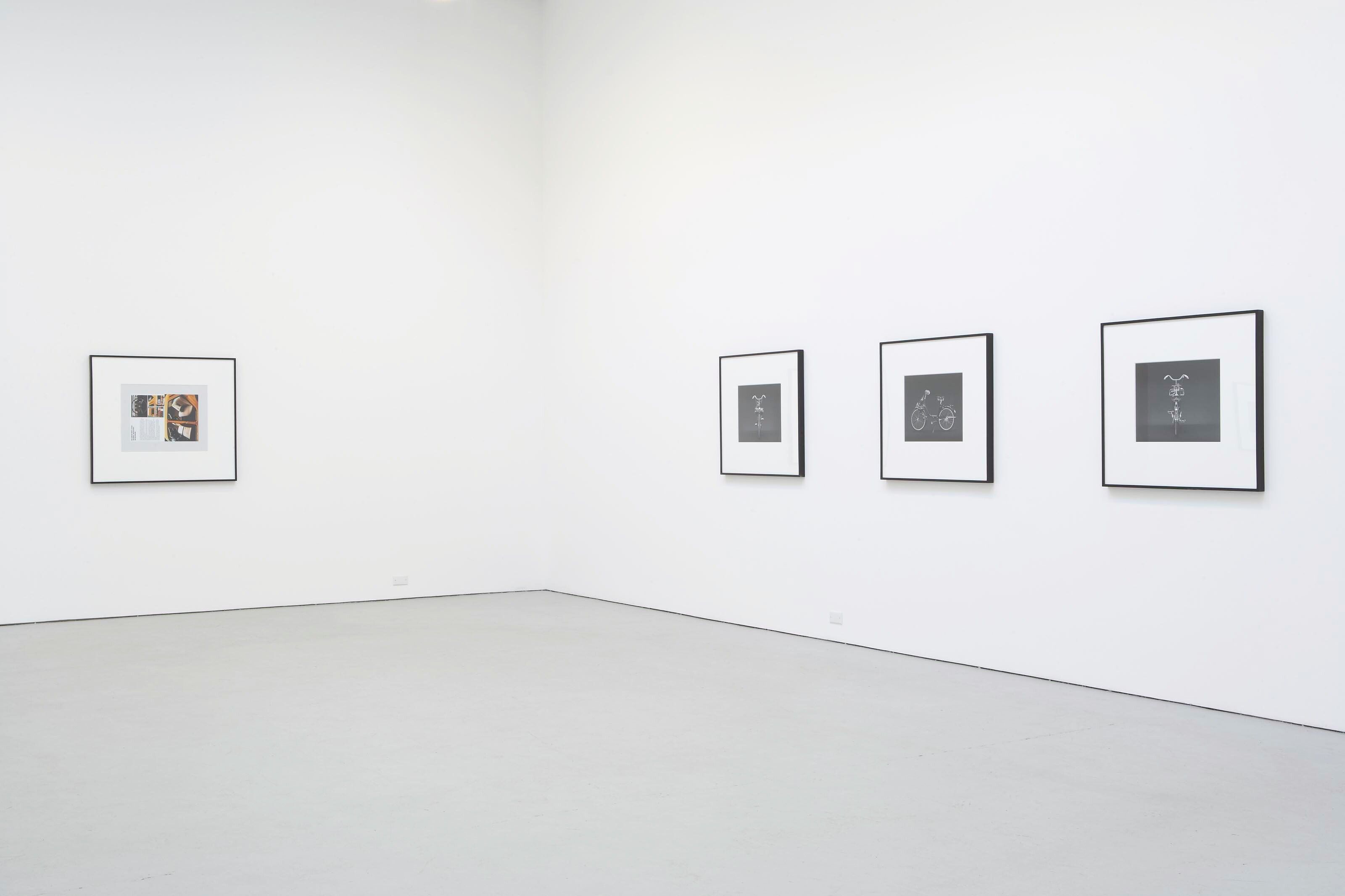 Installation view of the exhibition Christopher Williams: For Example: Dix-Huit Leçons Sur La Société Industrielle (Revision 4), at David Zwirner in New York, dated 2006.