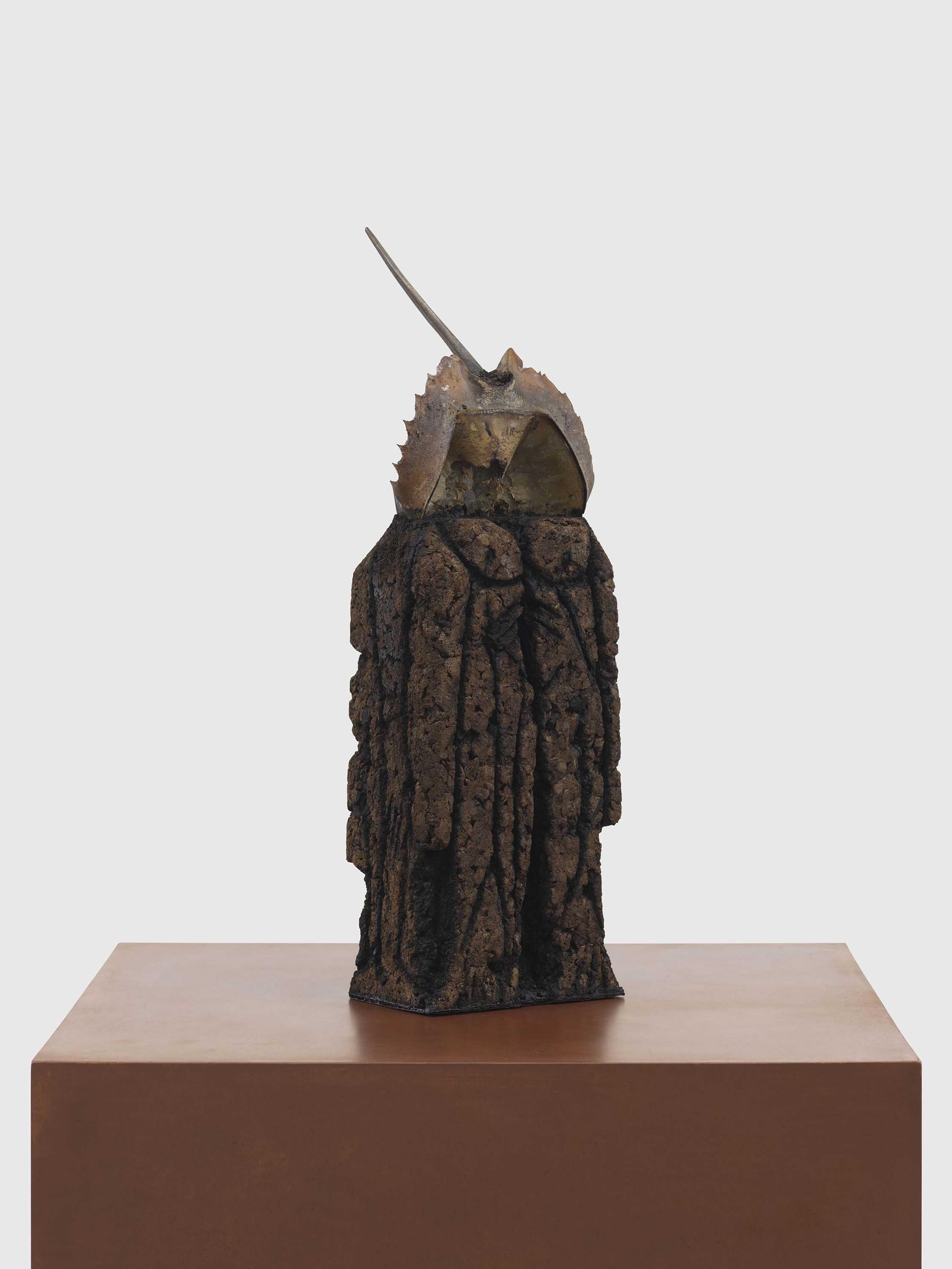 A sculpture by Huma Bhabha, titled Pathfinder, dated 2021.