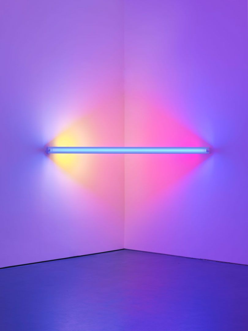 A sculpture by Dan Flavin, titled untitled (to Virginia Dwan) 2, dated 1971.