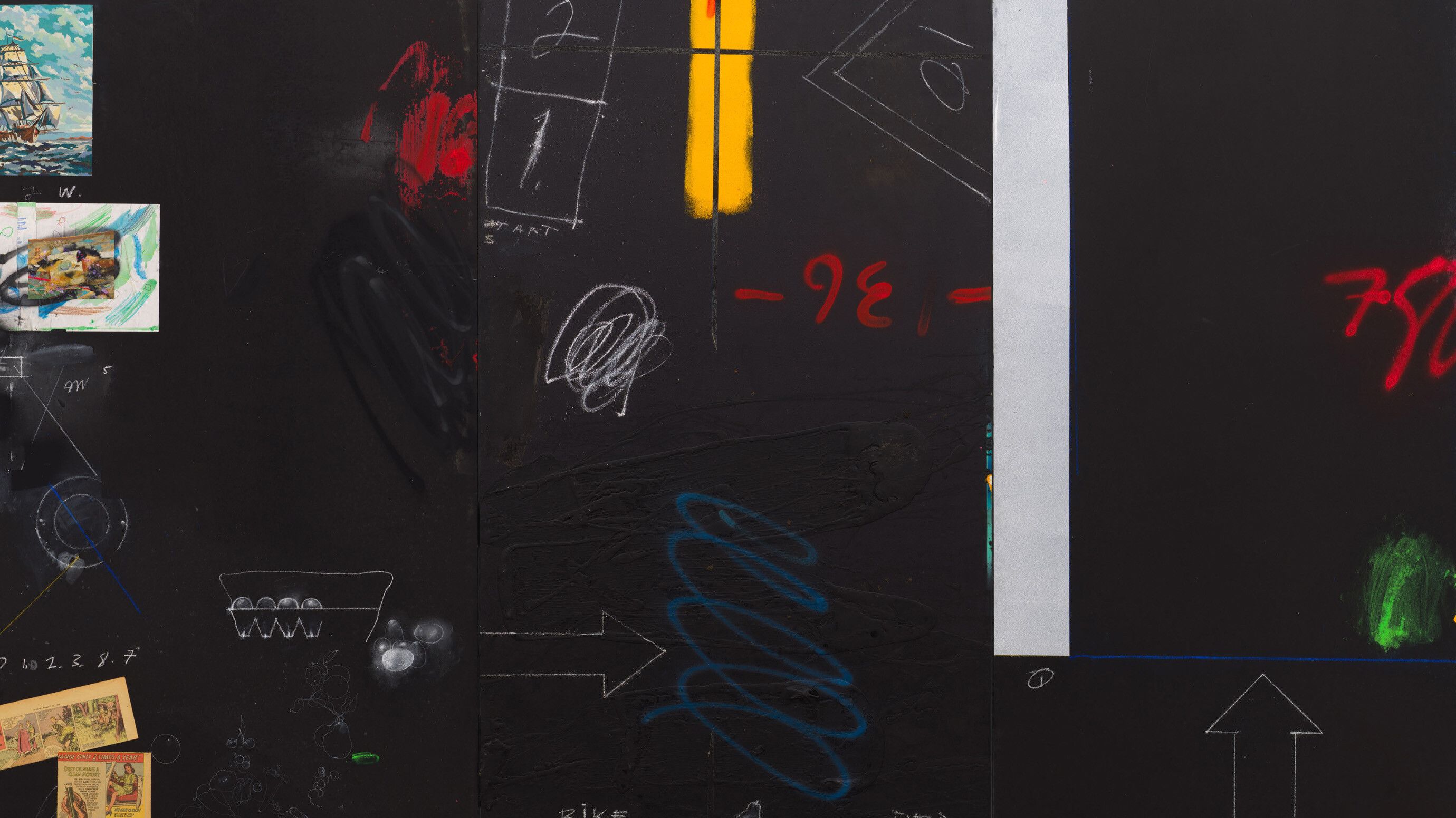 Detail of an untitled Raymond Saunders painting