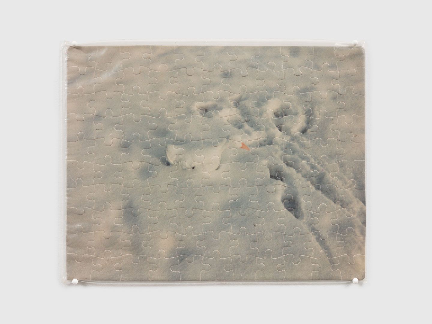 A sculpture by Felix Gonzalez-Torres, titled "Untitled" (Cold Blue Snow), dated 1988.