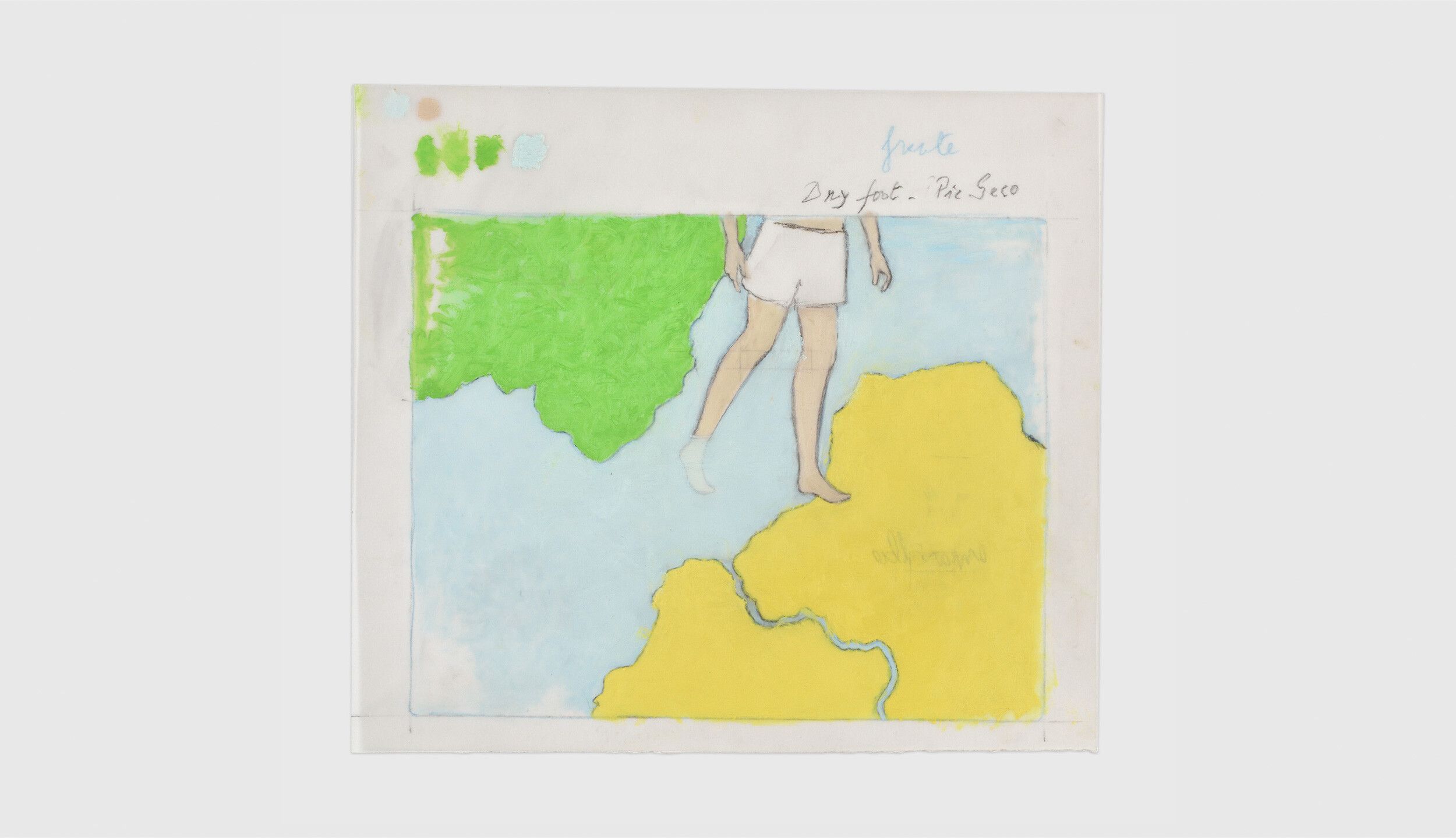 A detail from a work by Francis Alÿs, called Untitled (Study for 'Don't Cross the Bridge Before You Get to the River'), dated 2007-2008).