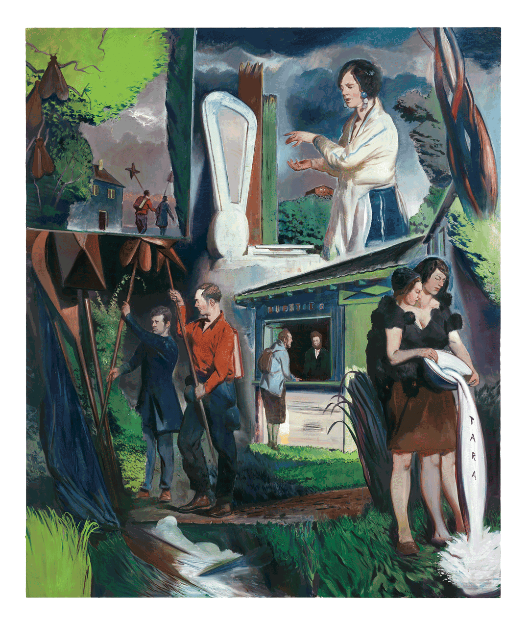 A painting by Neo Rauch, titled Tara, dated 2018.