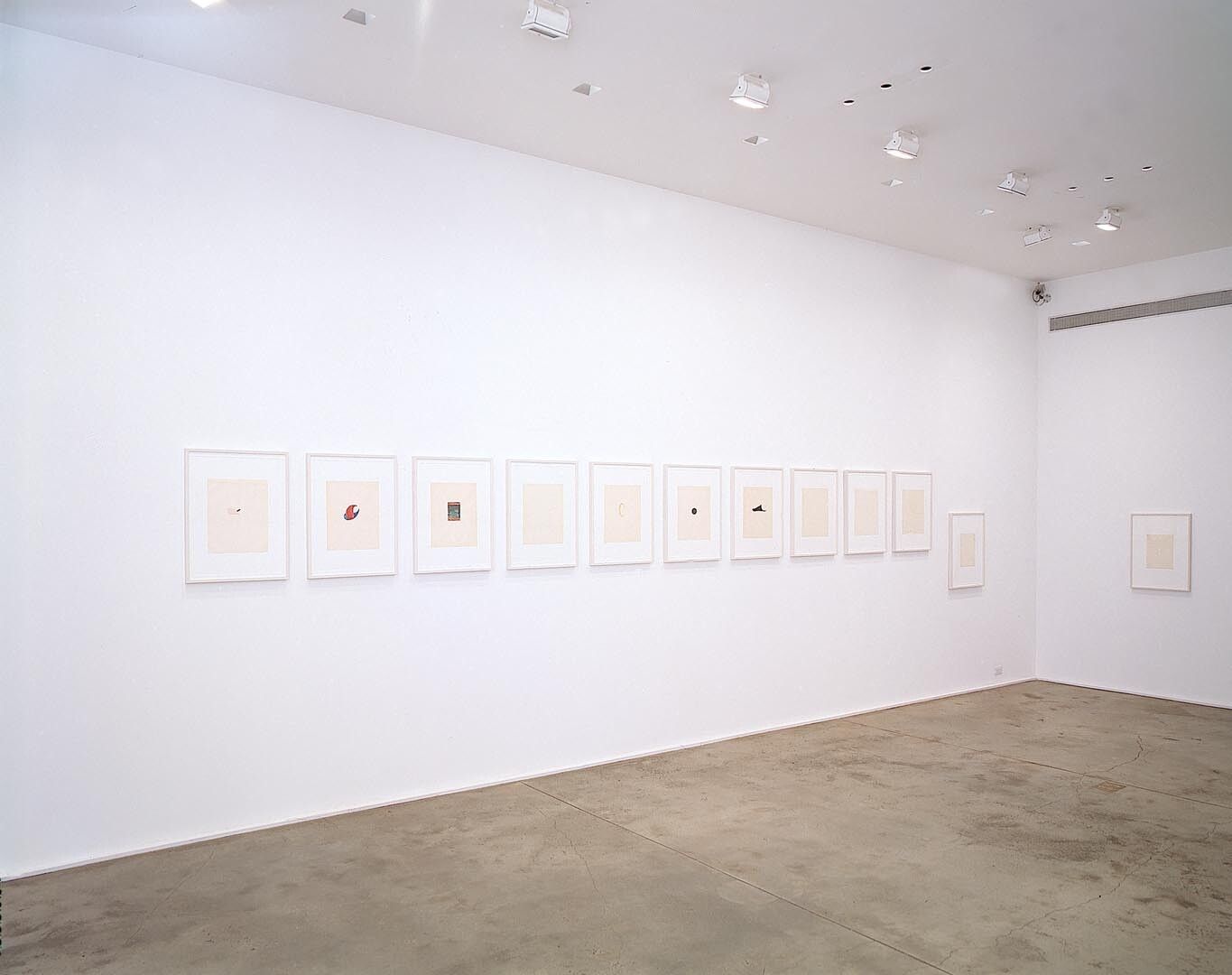 Installation view of the exhibition The Kreutzer Sonata: Historical Work by Richard Tuttle, at Zwirner in Wirth in New York, dated 2006. 