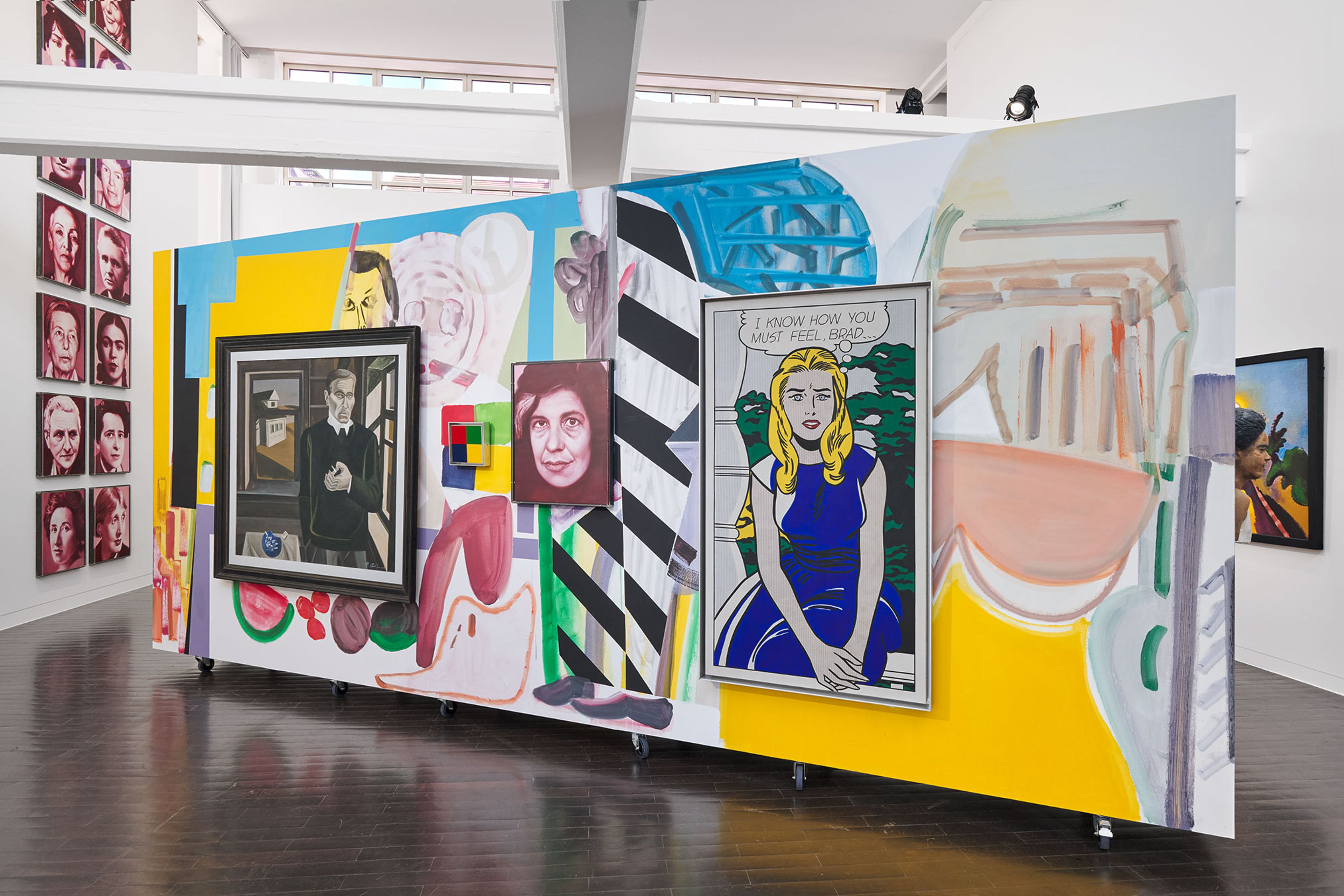 Installation view of the exhibition titled Amy Sillman: Oh Clock! at Ludwig Forum in Aachen, Germany, dated 2025.