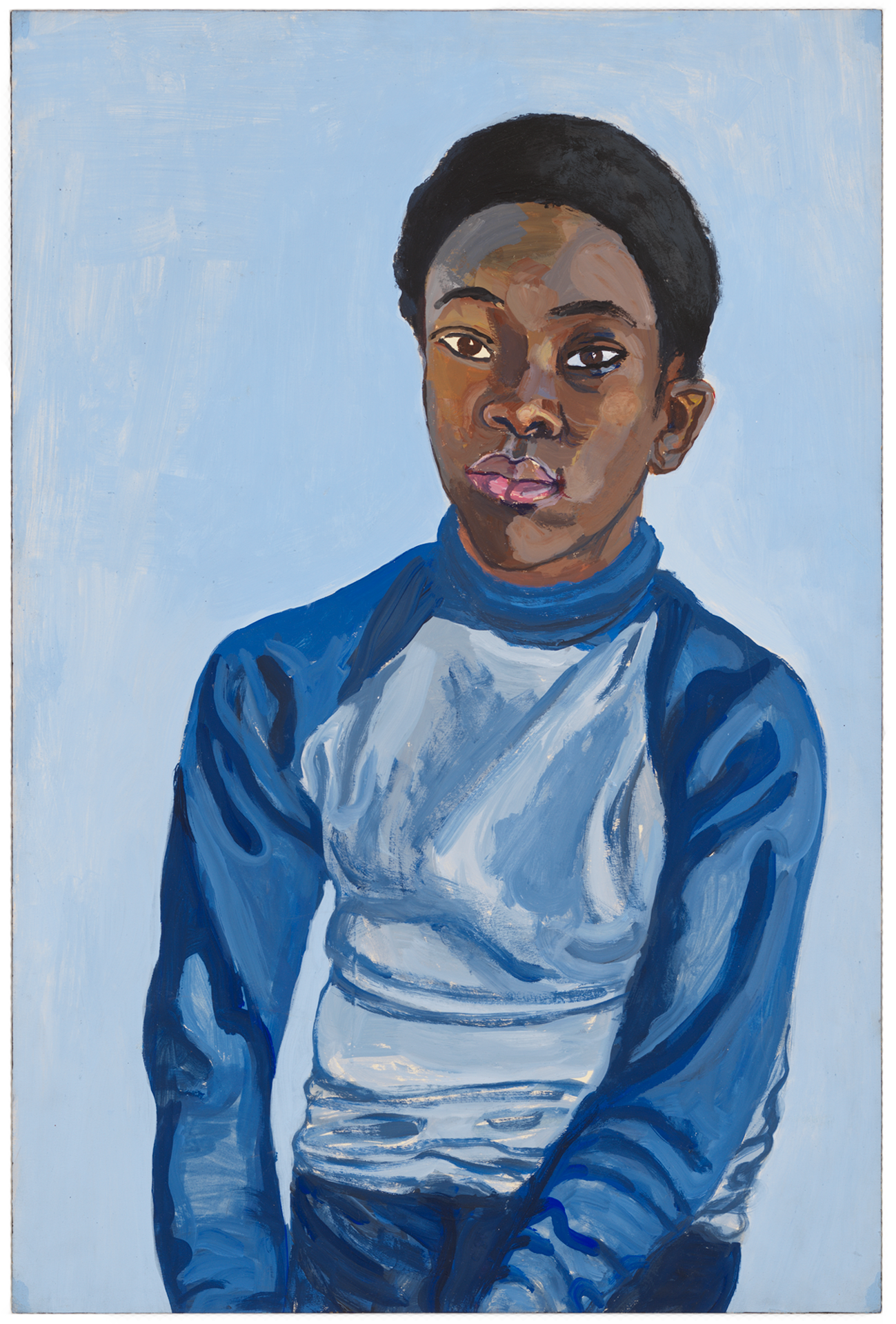 A painting by Alice Neel, titled Benjamin, dated 1976.