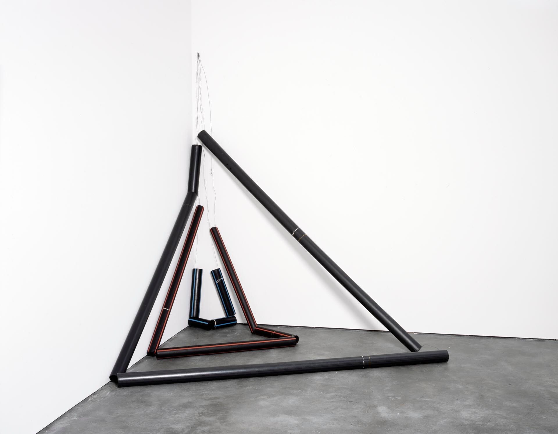 A mixed media sculpture by Al Taylor, titled Full Gospel Neckless (Middlefart), dated 1997.