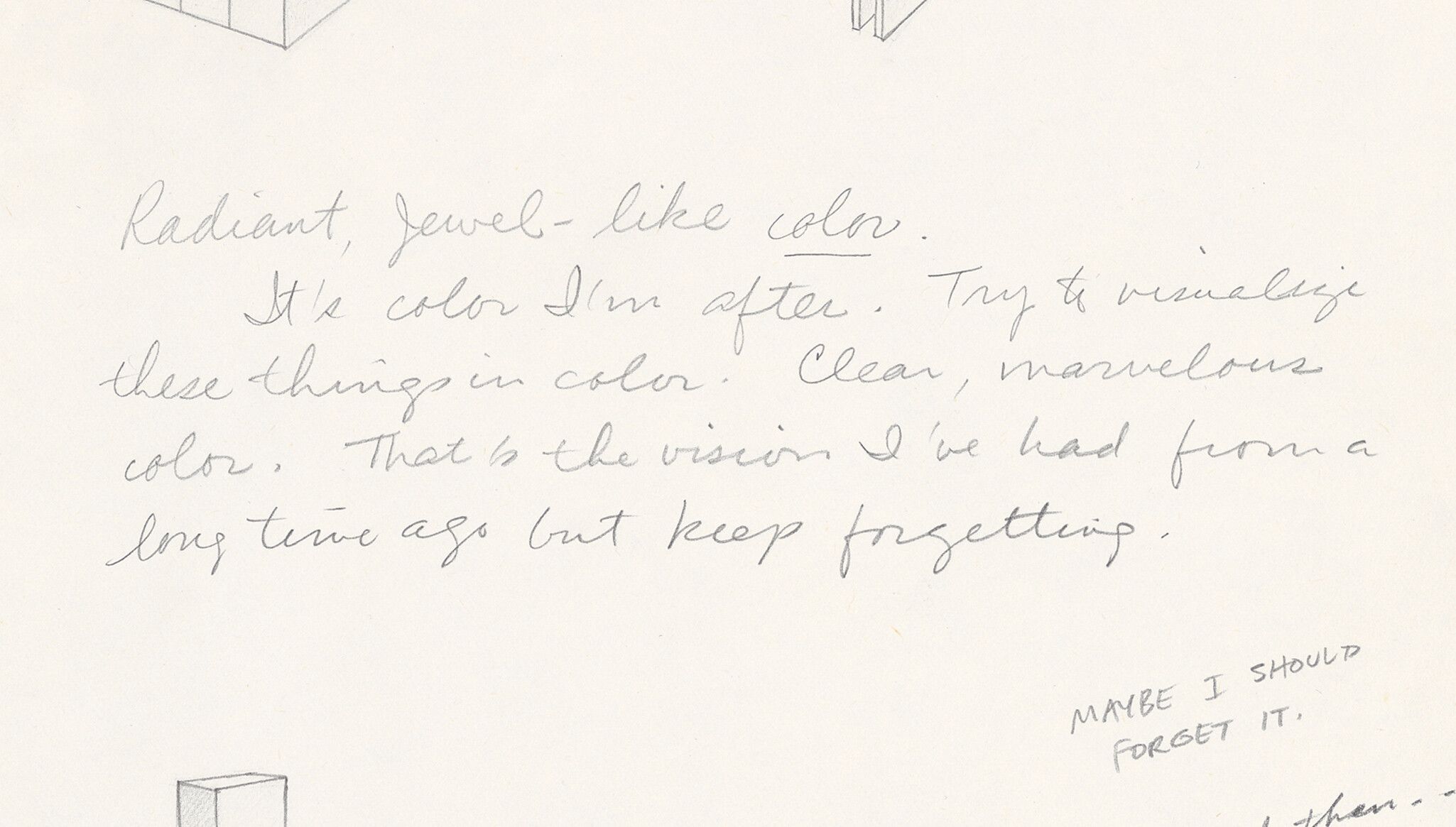 John McCracken sketchbook