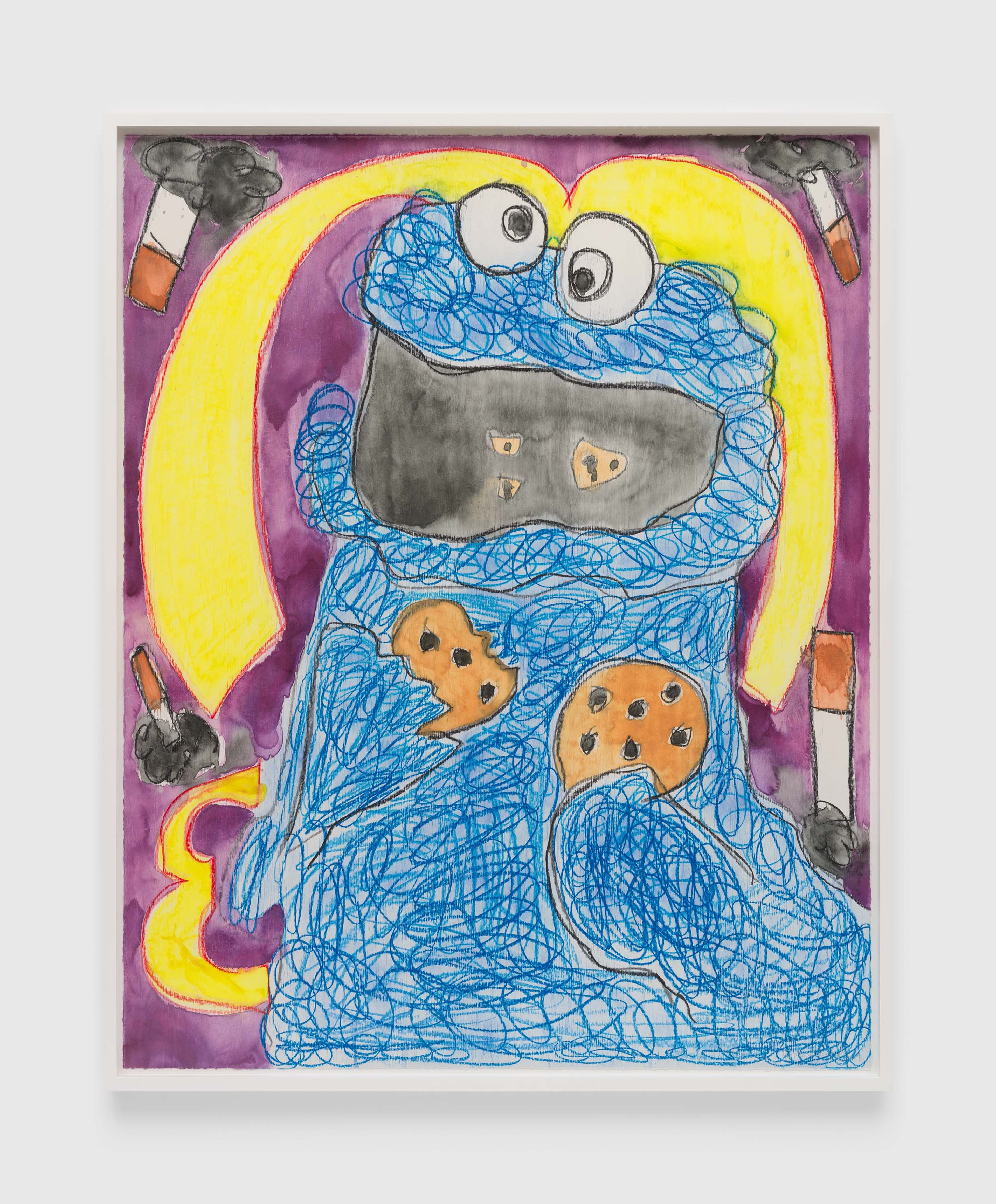 An untitled print by Katherine Bernhardt, dated 2024.