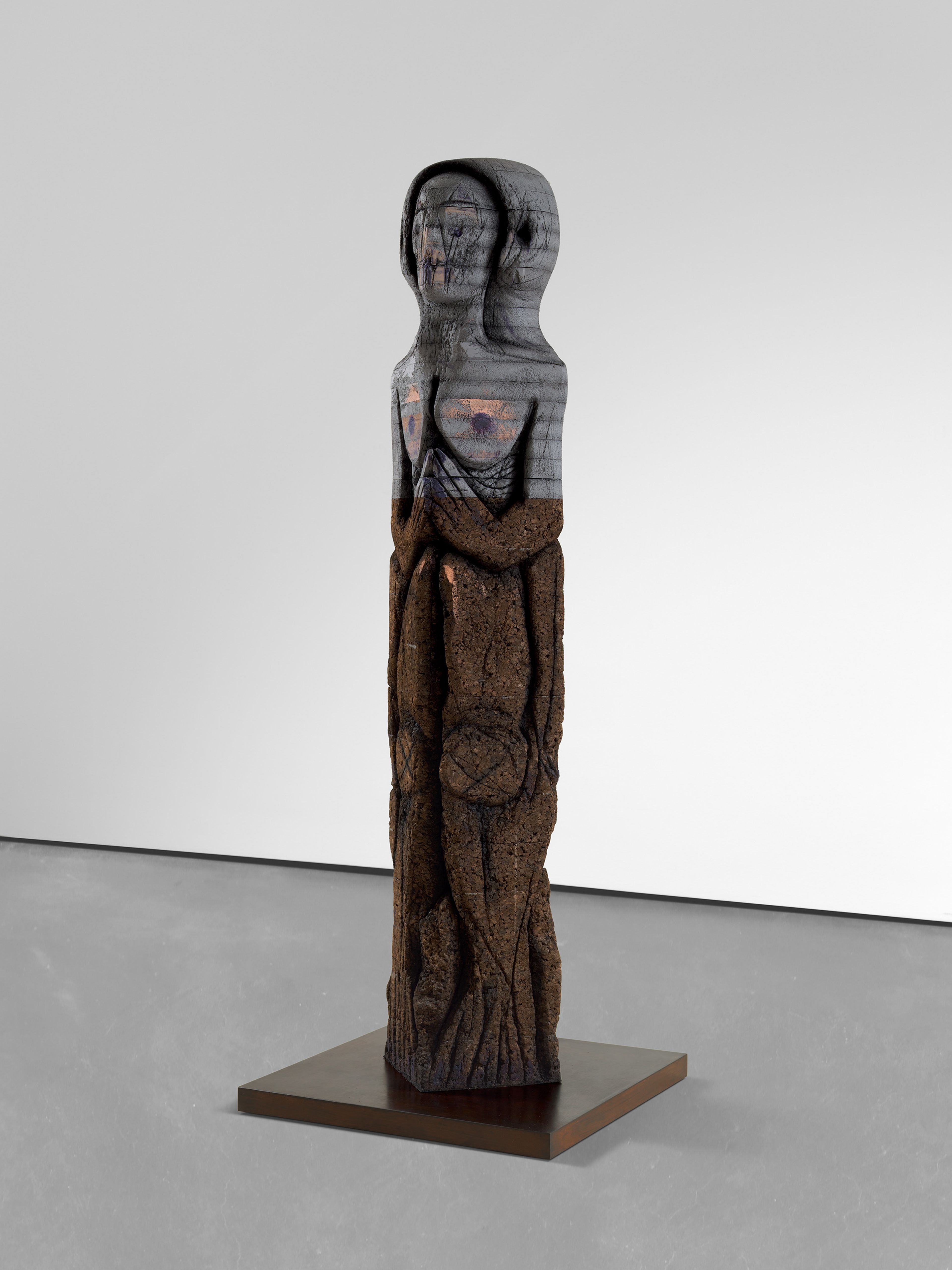 A mixed media sculpture by Huma Bhabha, titled I'm A Friend, dated 2022.