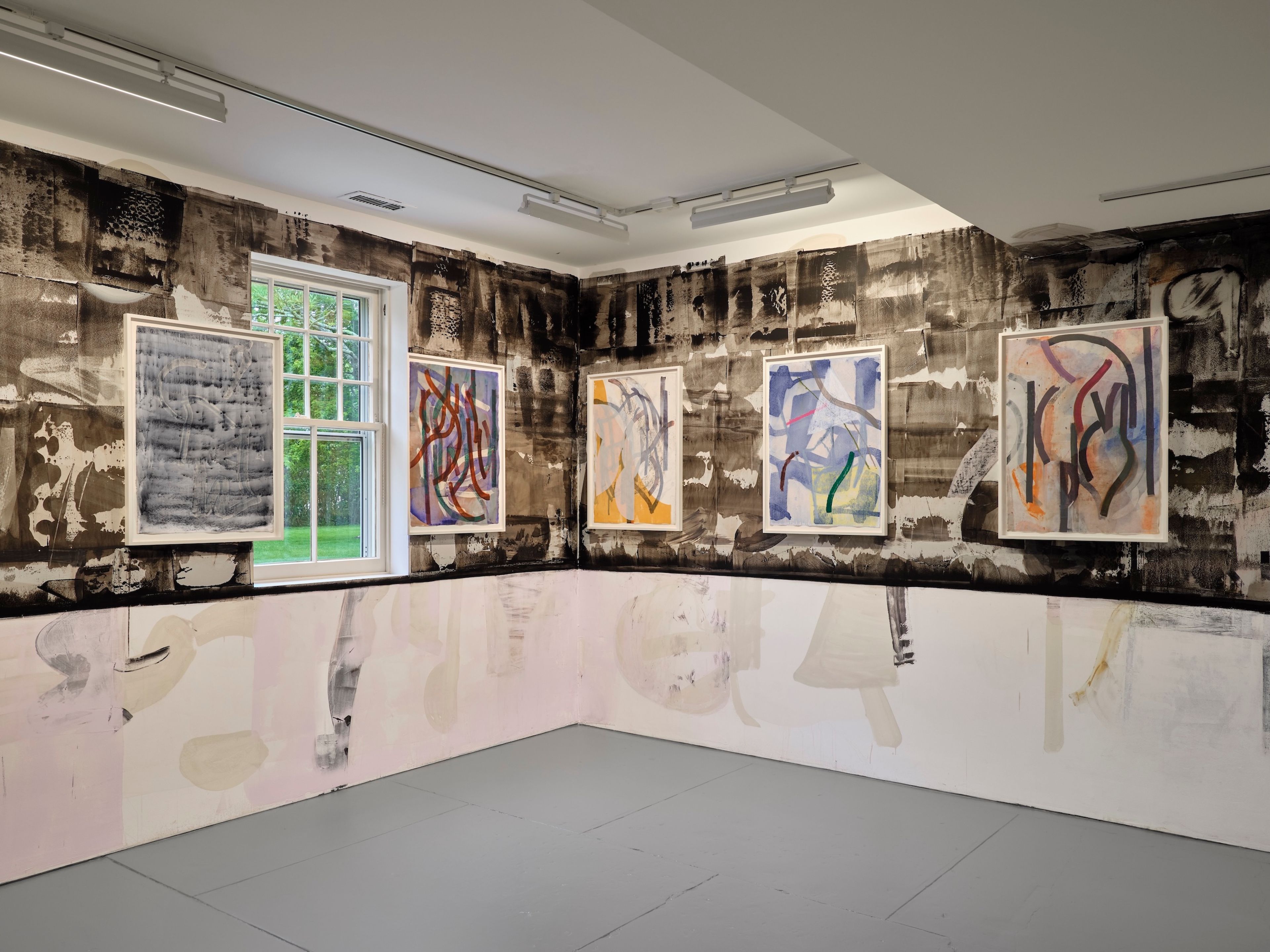 Installation view of the exhibition titled Amy Sillman: Alternate Side, at Dia Bridgethampton in Bridgehampton, New York, United States, dated 2025.