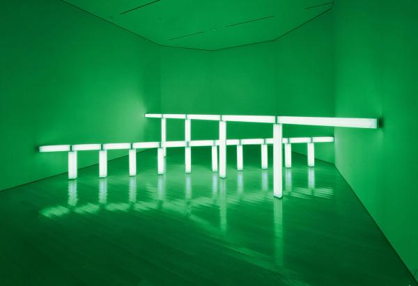 Dan Flavin — greens crossing greens (to Piet Mondrian who lacked green)