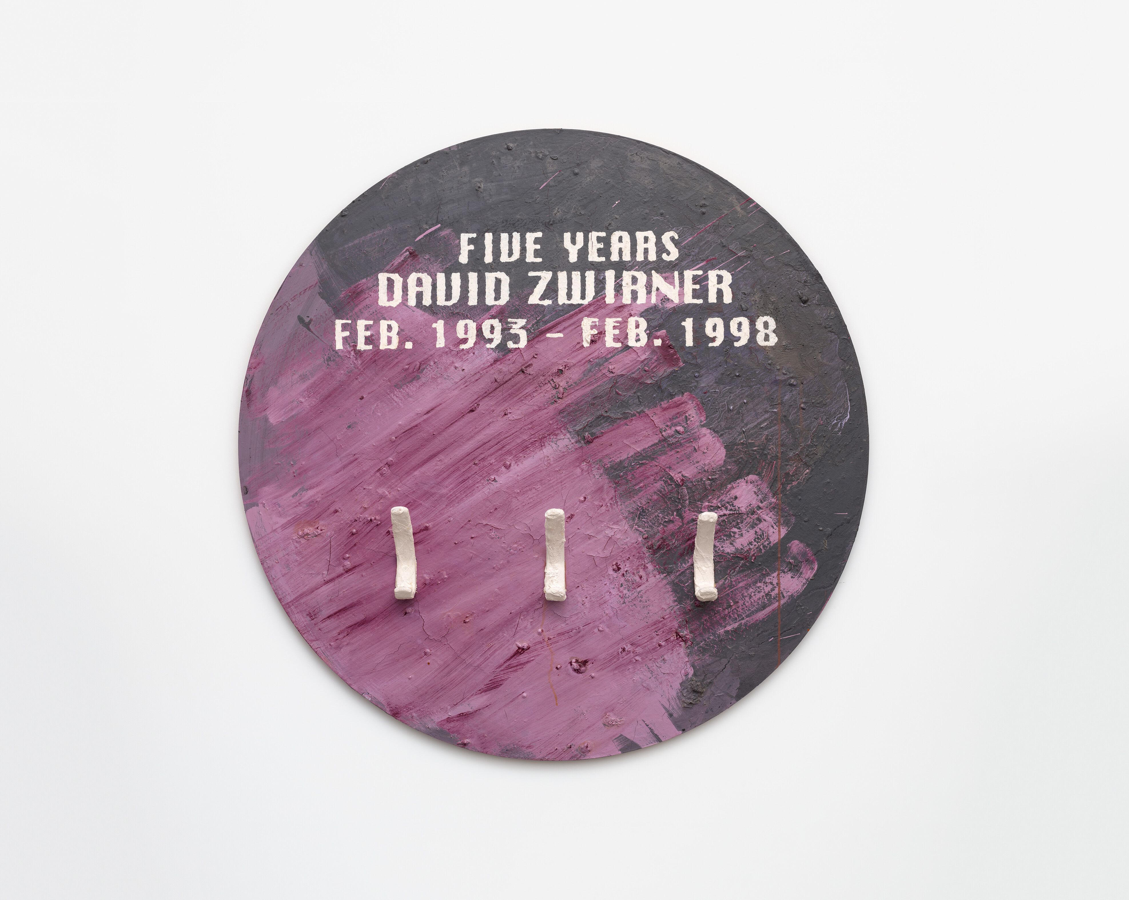 A mixed media work by Franz West, titled Untitled (Five Years DZ), dated 1998.