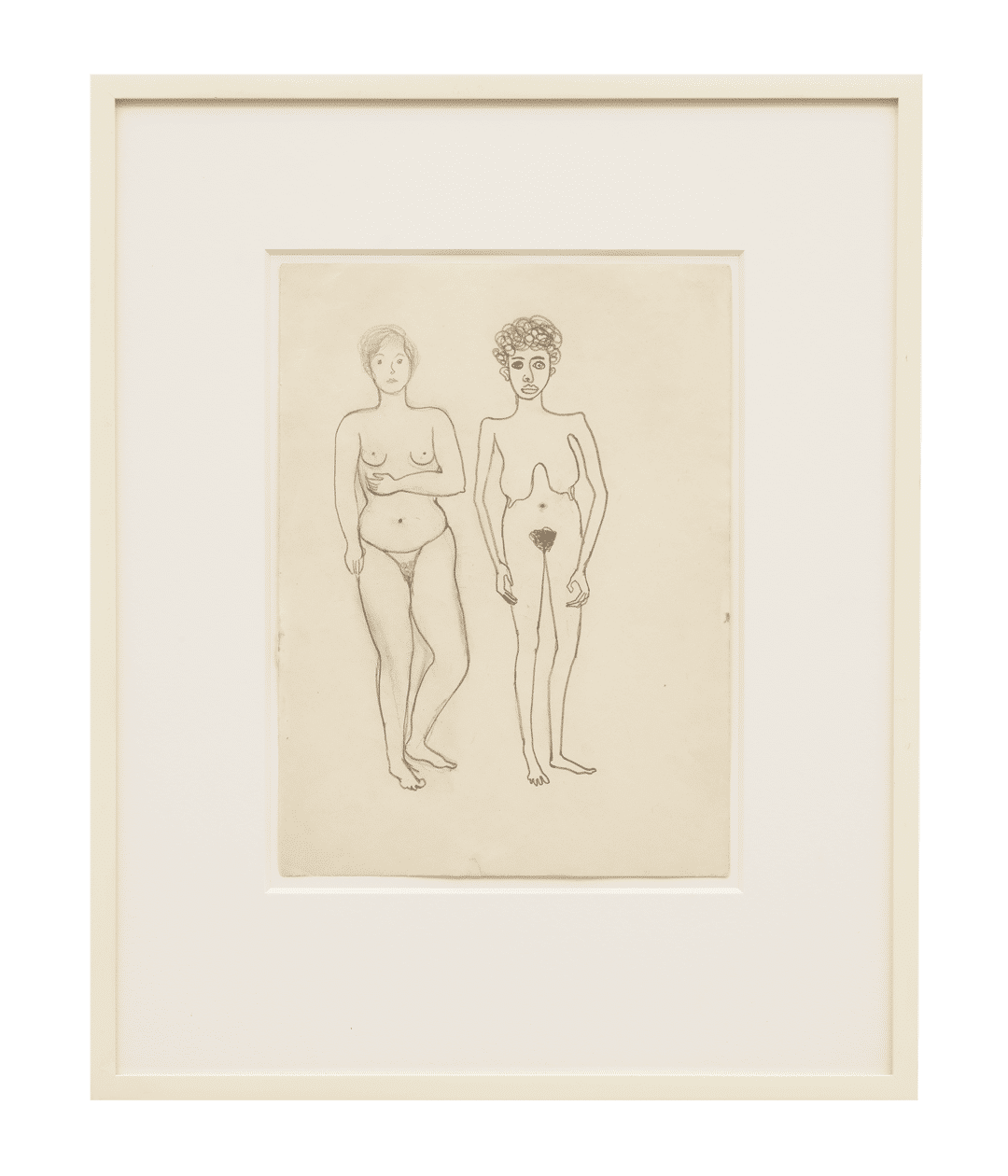 A work on paper by Alice Neel, titled Two Women, dated 1932.