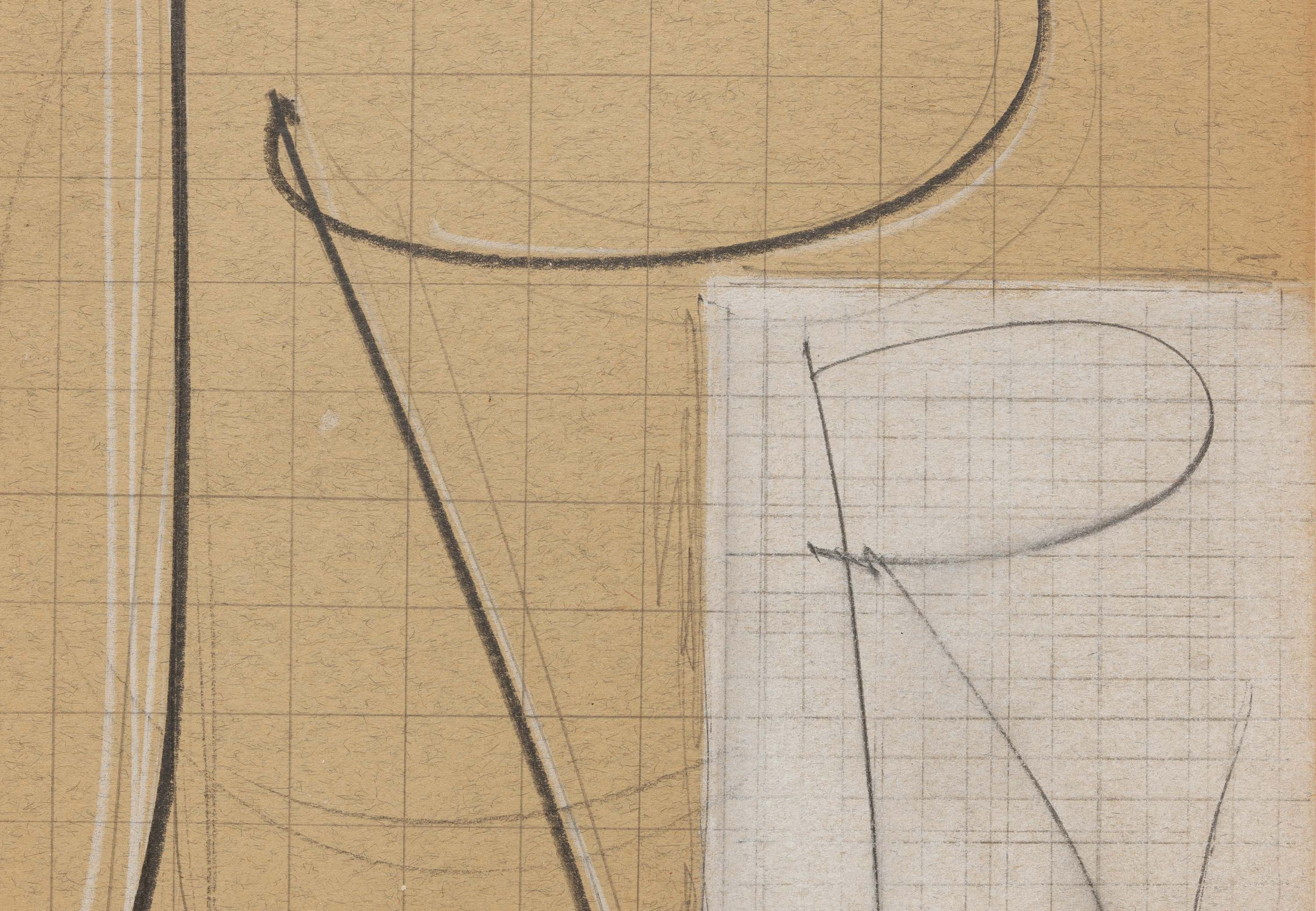 A detail from a work on paper by Robert Ryman, called Untitled Study, dated 1961.