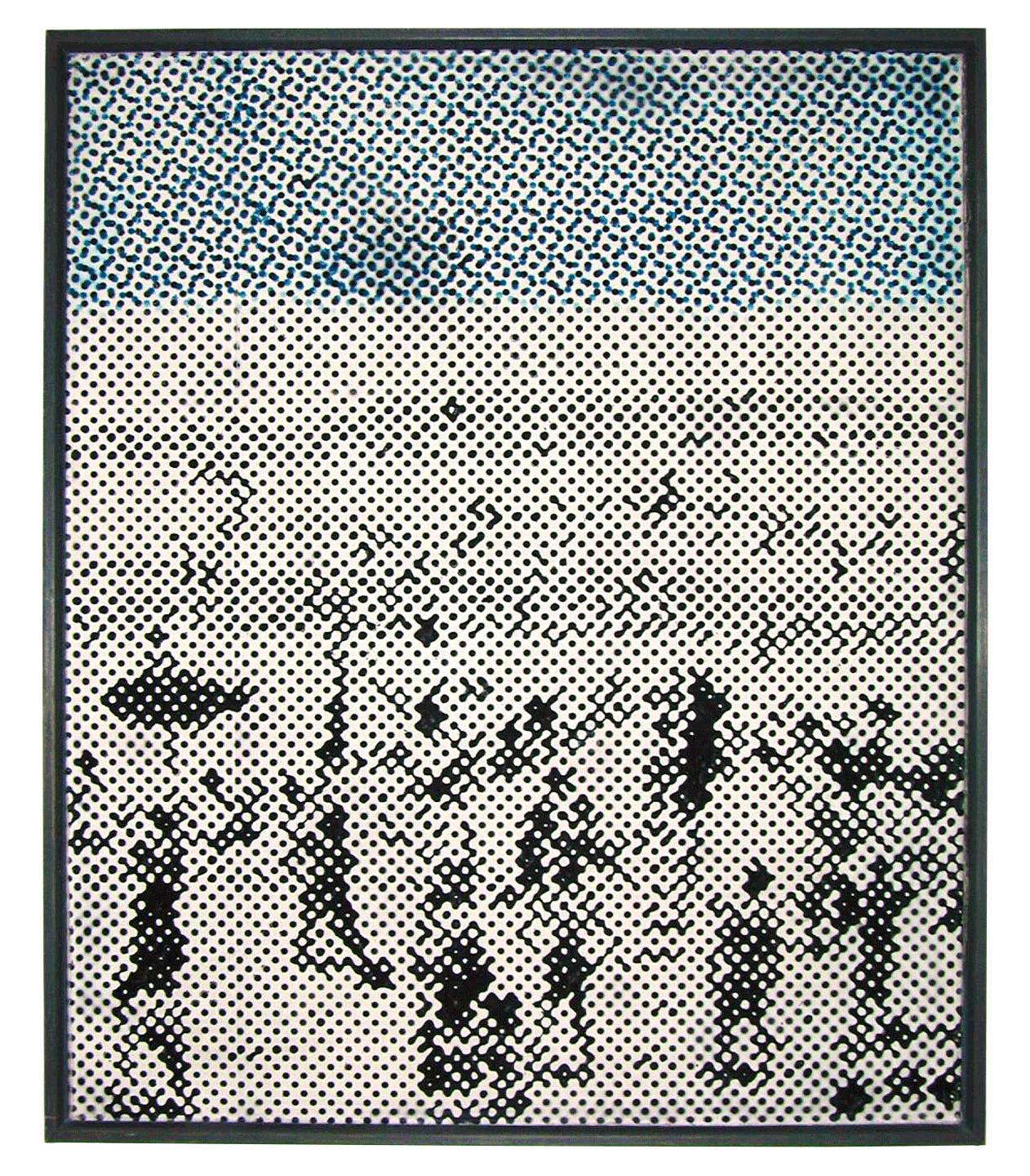 A painting by Sigmar Polke, titled Untitled (Strandleben), dated 1968.