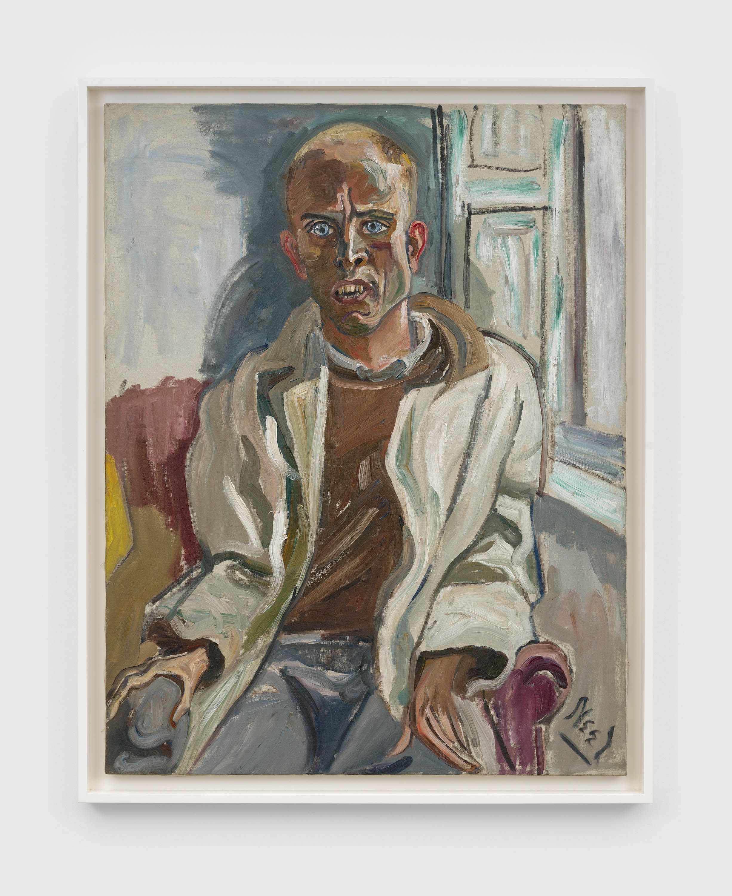 A painting by Alice Neel, titled Randall in Extremis, dated 1960.