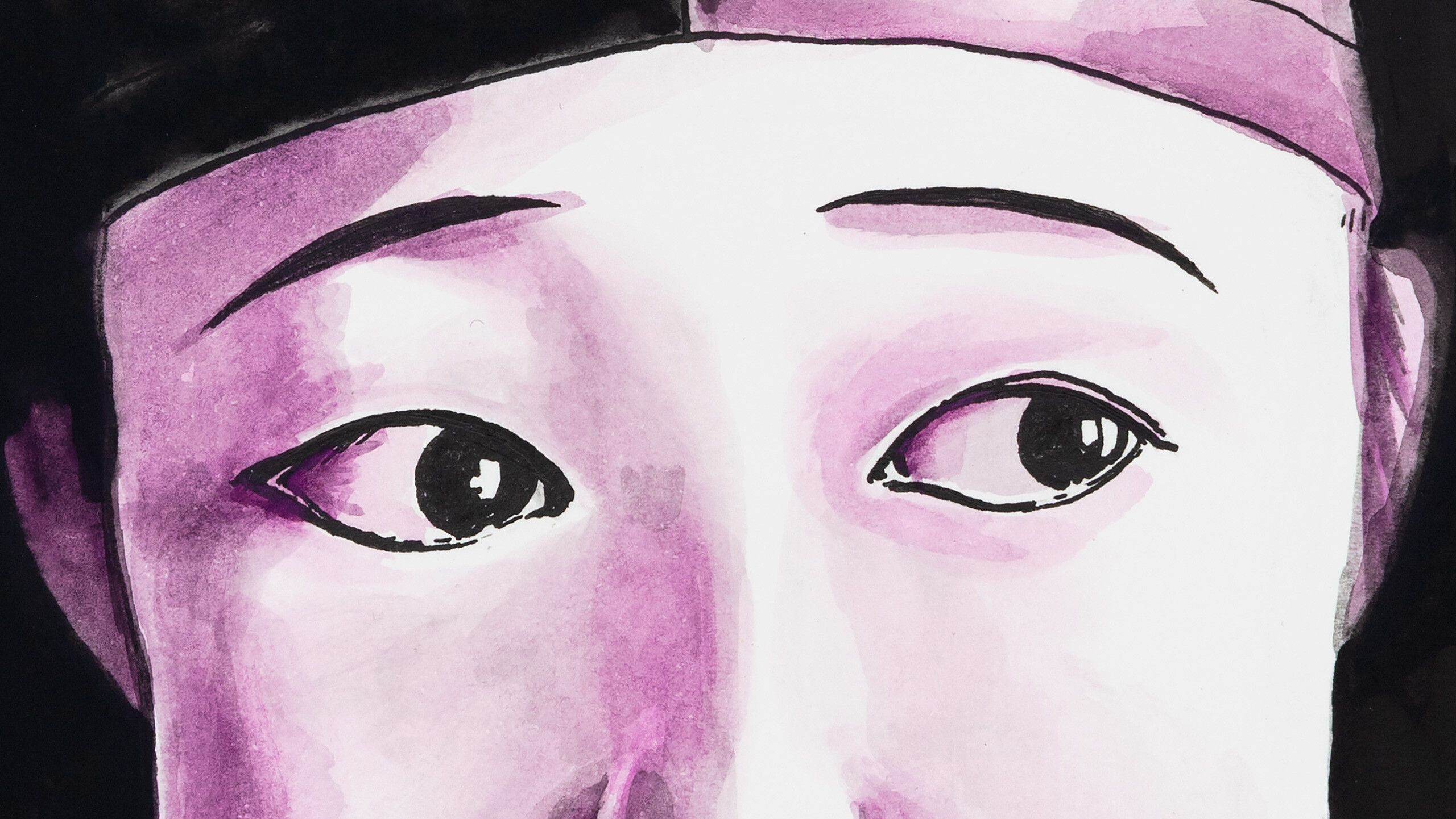A detail from an untitled painting by Sophie Crumb dated 2021