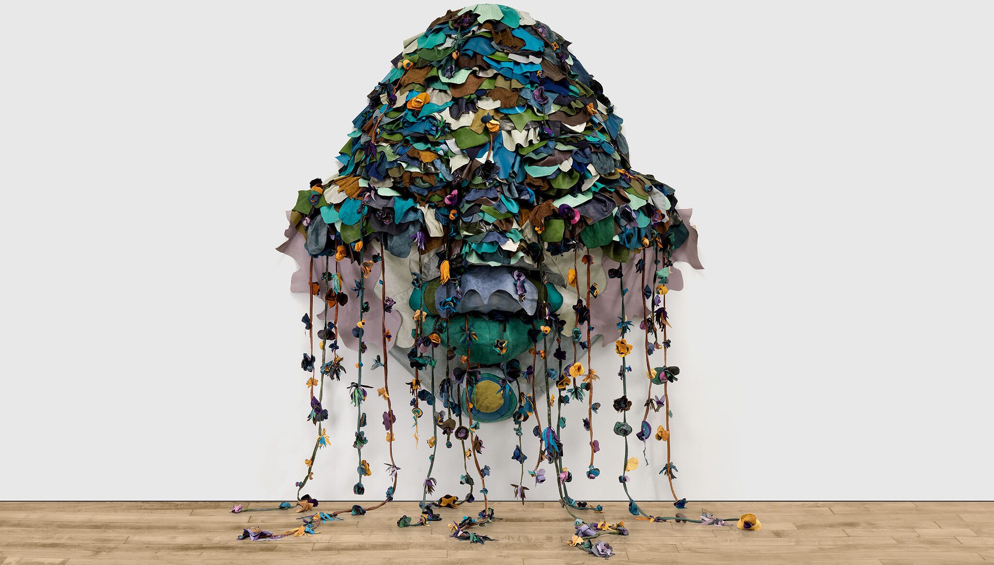 A sculpture by Tau Lewis, titled Saint Mozelle, dated 2022