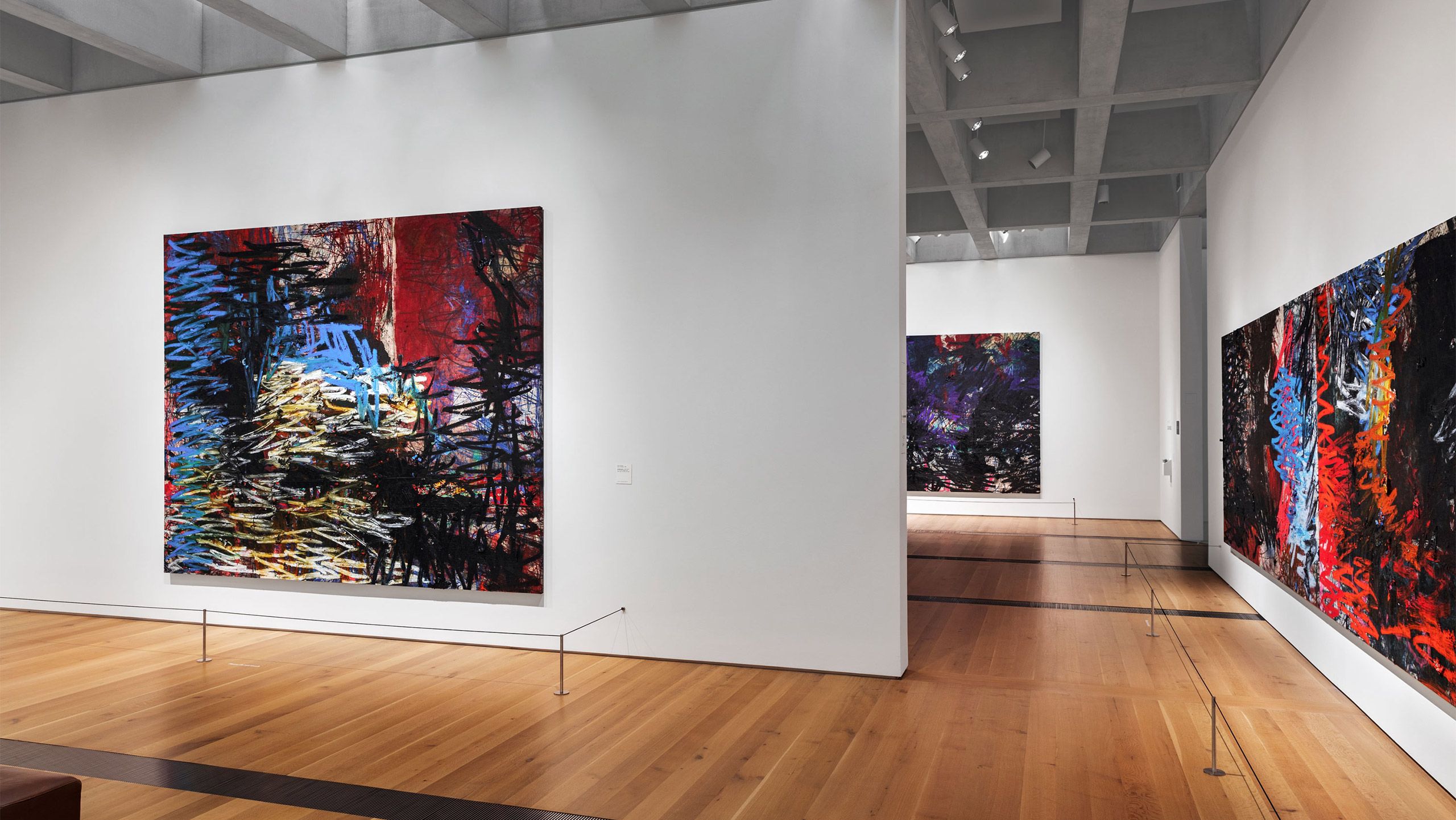 An Installation view, Currents 121: Oscar Murillo, Saint Louis Art Museum, 2022