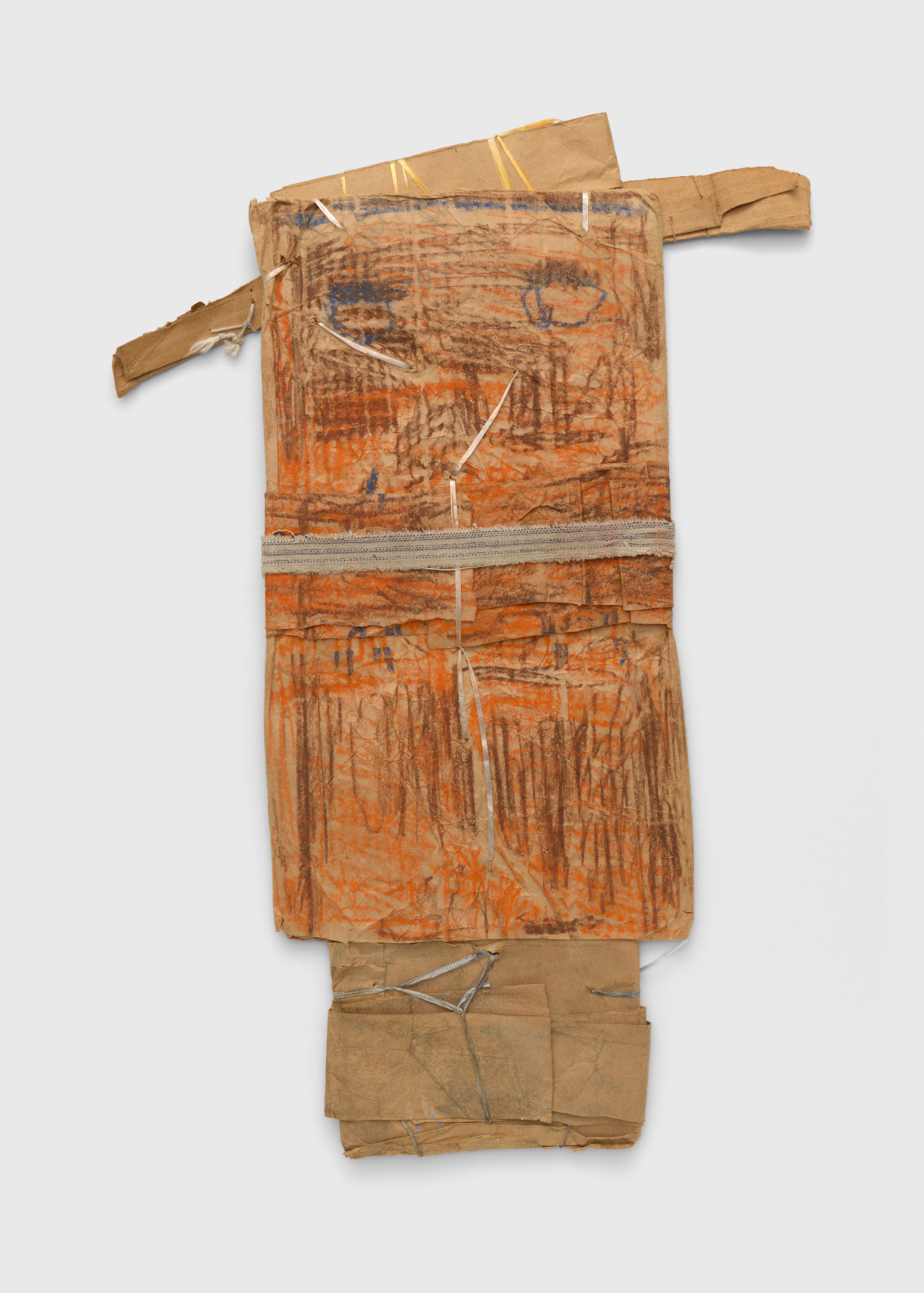 A mixed media artwork by James Castle, Untitled (figure with hat construction), n.d.
