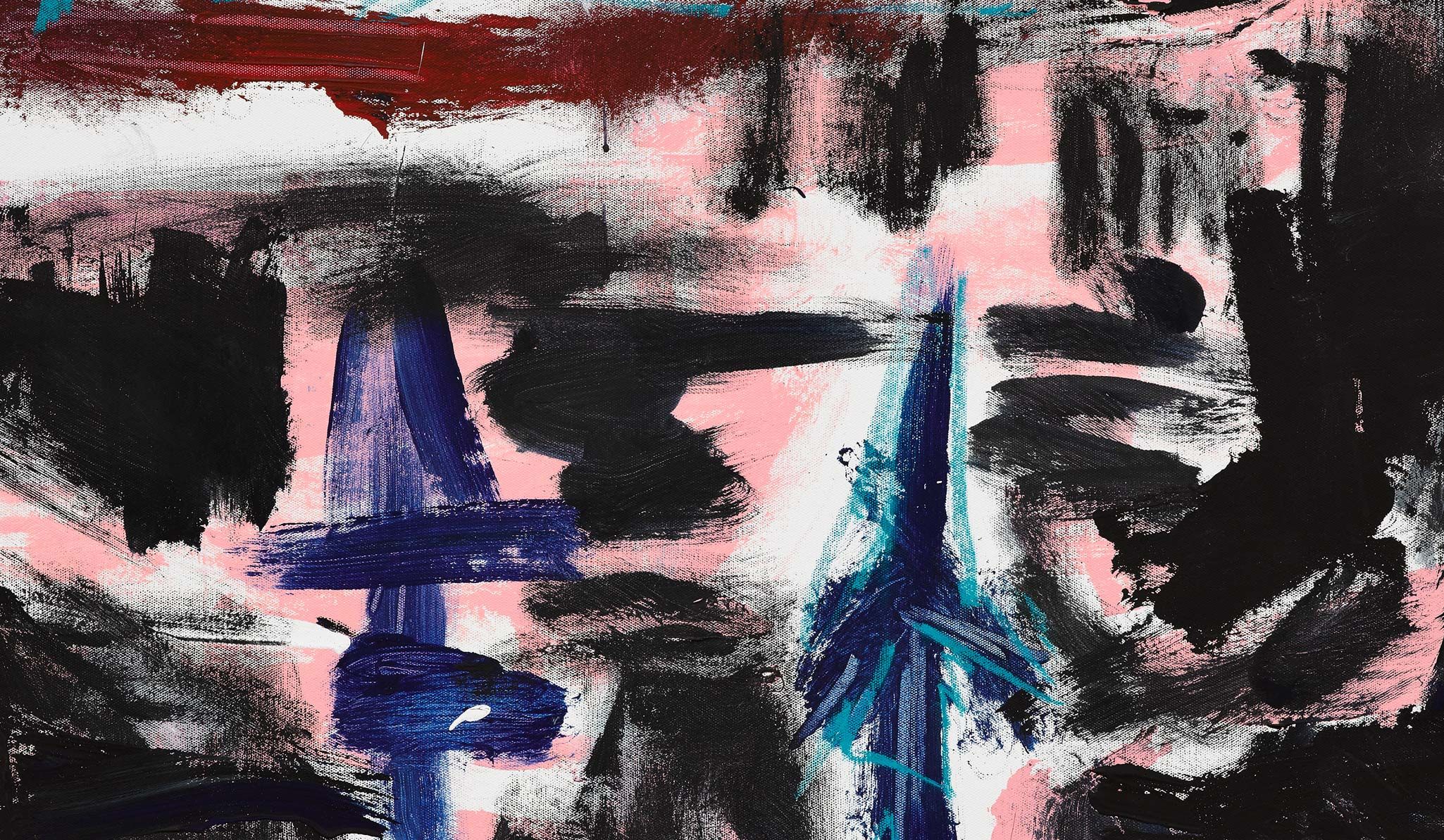 A detail from a painting by Cy Gavin titled Untitled (Clove), dated 2021