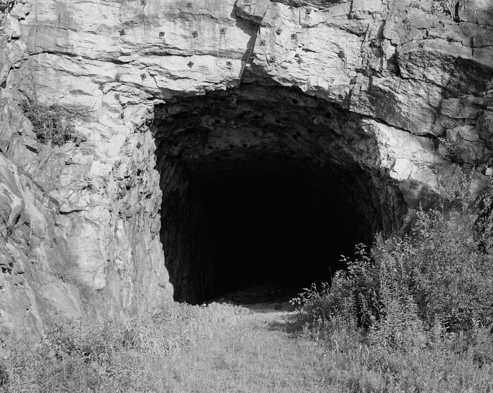 A photograph by James Welling, titled Cave, dated 2000.