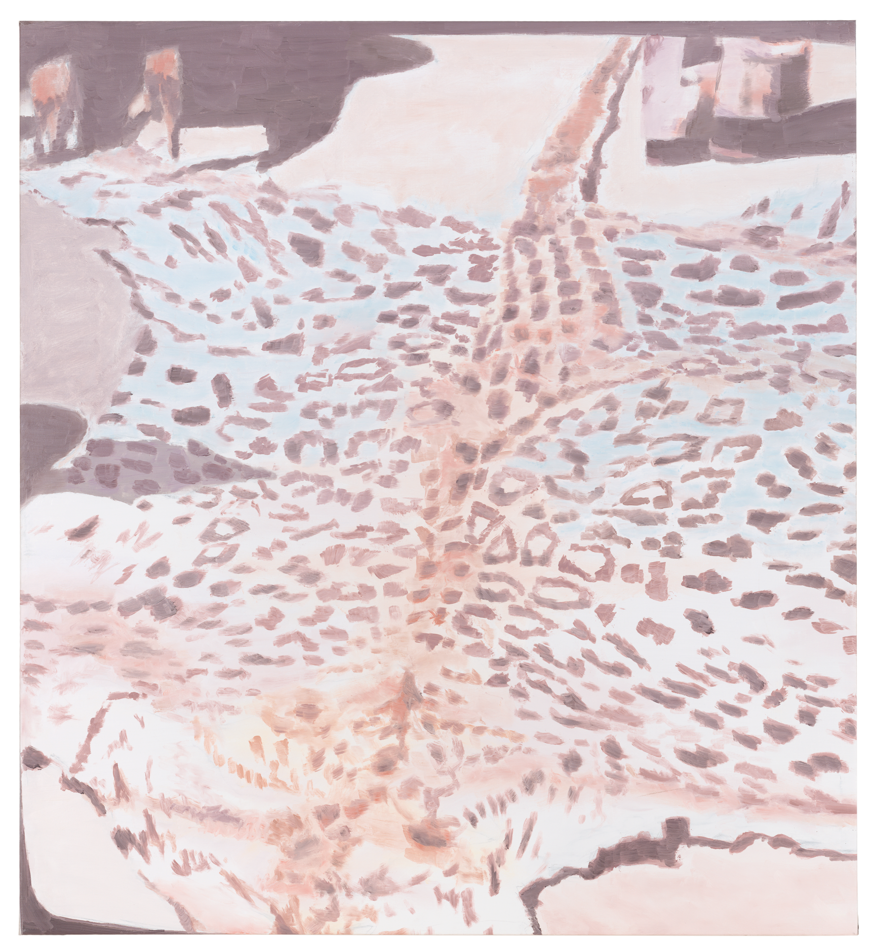 A painting by Luc Tuymans, titled Leopard, dated 2000.